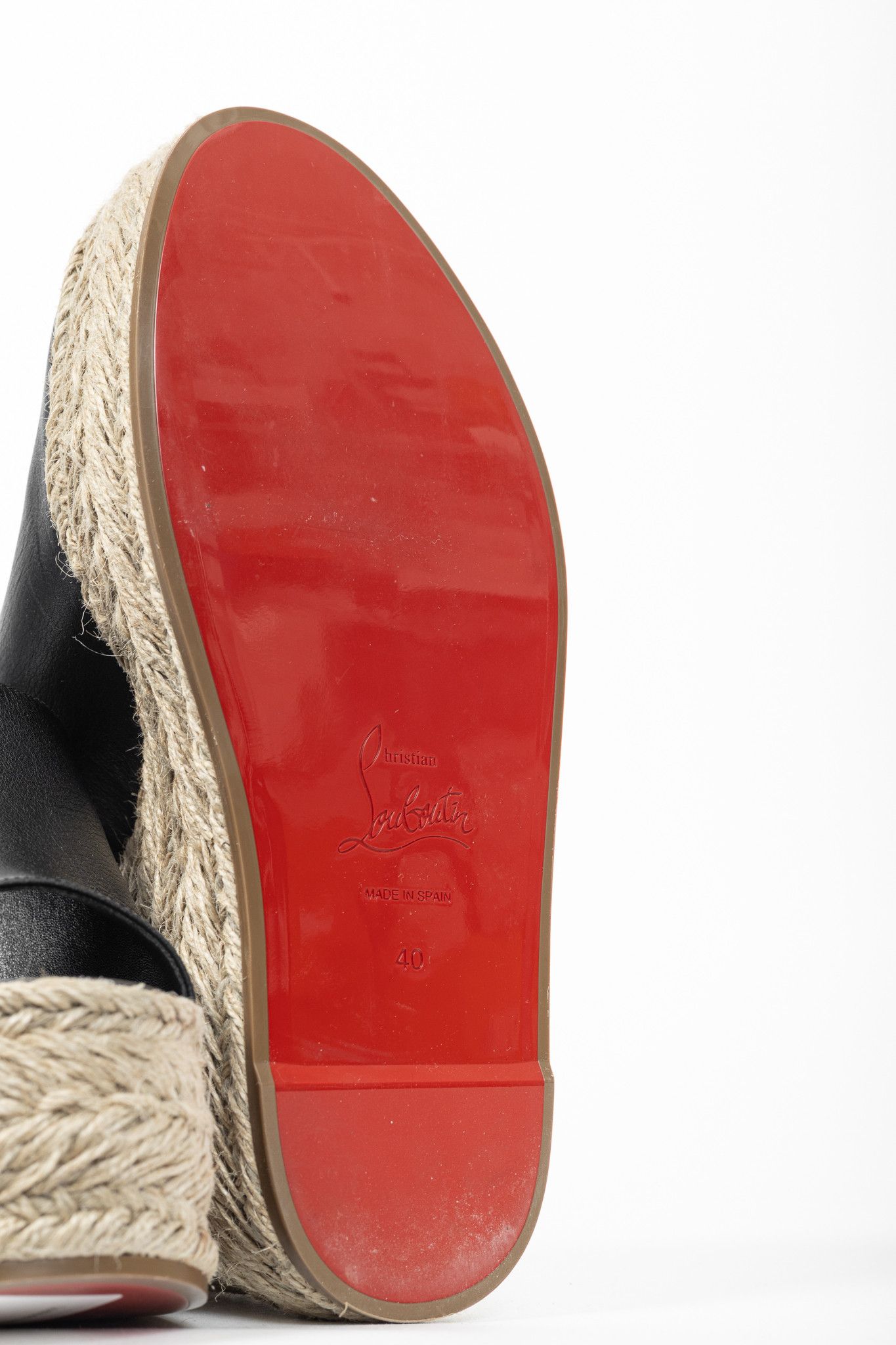 Christian Louboutin Christian Louboutin Ariella Zeppa Leather Espadrille Sandals Size US 9.5 / IT 39.5 - 5 Thumbnail