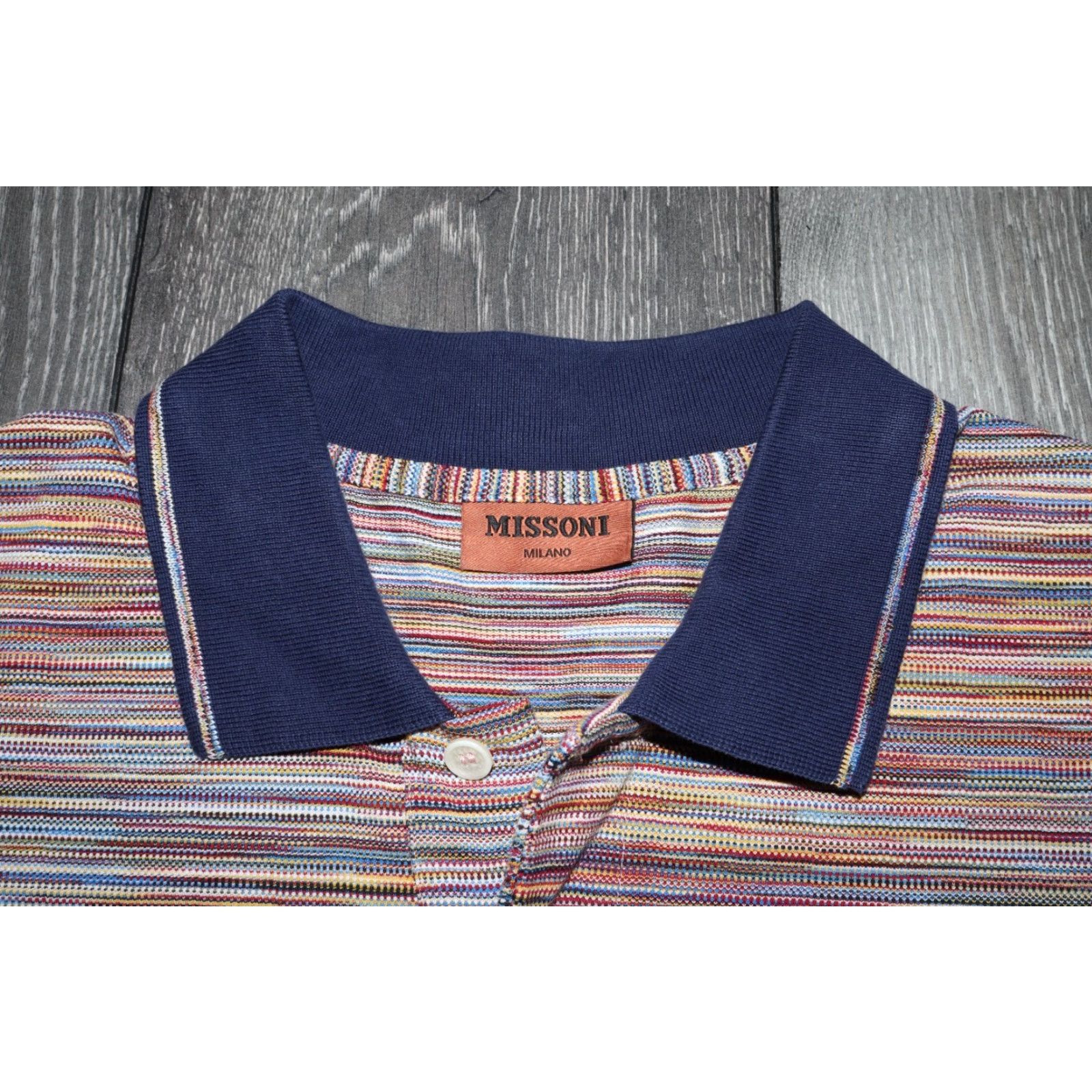 Missoni Missoni Polo Shirt Mens 3XL Short Sleeve Multicolor UC22SL00 Size US XXL / EU 58 / 5 - 2 Thumbnail