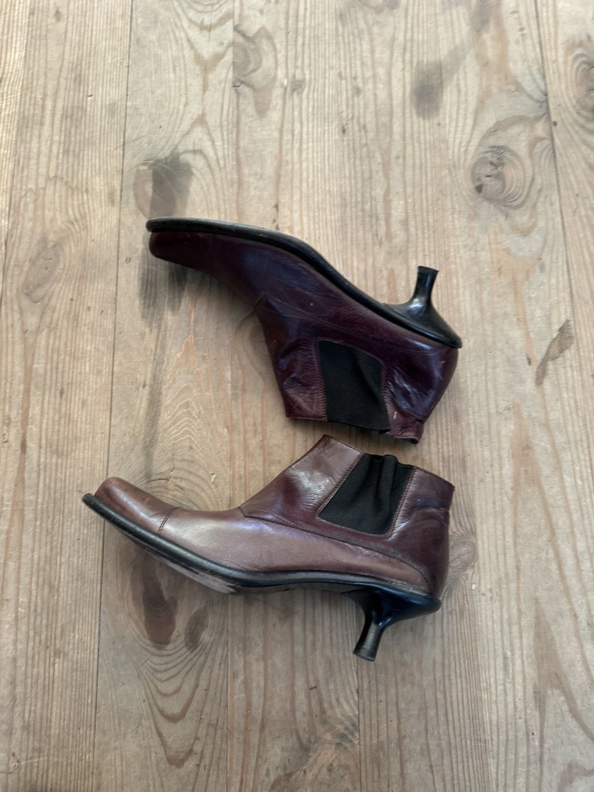Miu miu veto cuoio vintage mules boot
