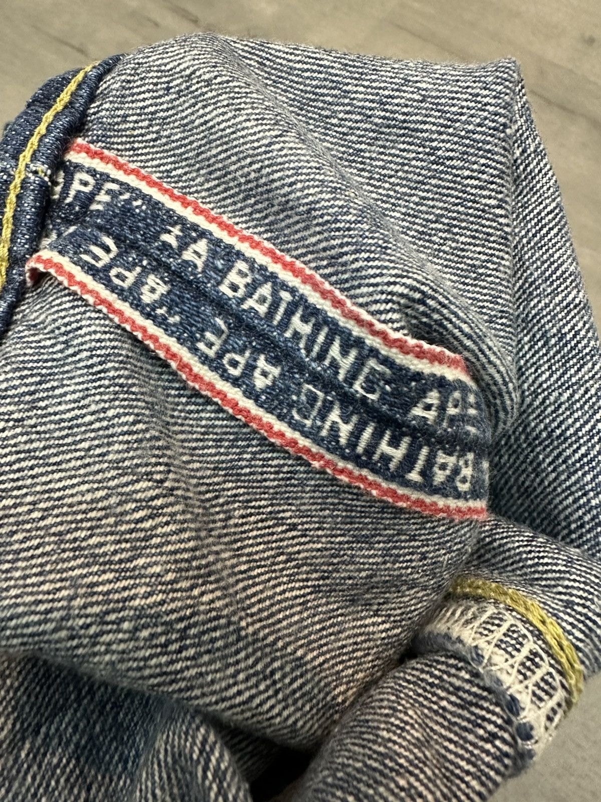 Bape A Bathing Ape (BAPE) Selvedge Denim Jeans – Ape Head Pocket Size US 32 / EU 48 - 14 Thumbnail