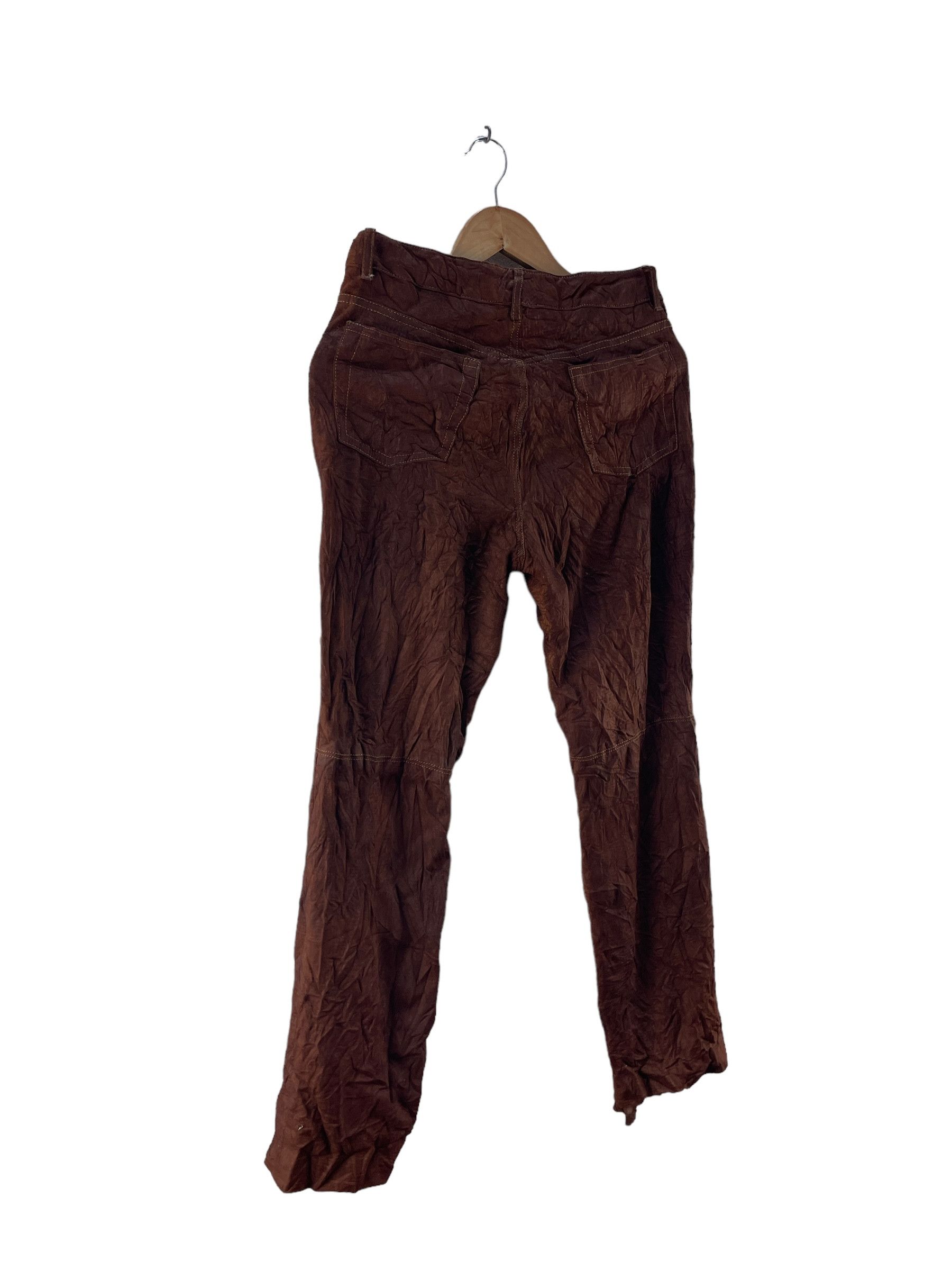 Leather × Polo Ralph Lauren Vintage Polo Ralph Lauren Monogram Goat Suede Trouser Size US 30 / EU 46 - 5 Thumbnail