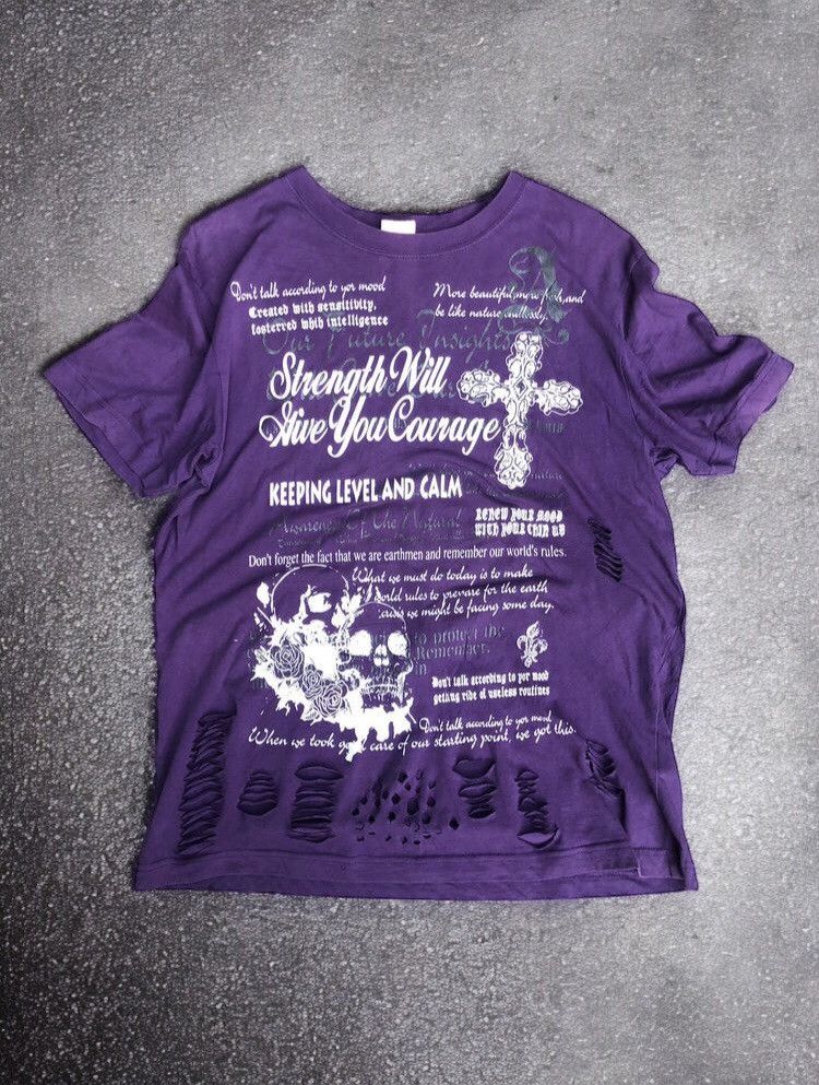 If Six Was Nine × Japanese Brand × Le Grande Bleu (L.G.B.) Japanese - Beaumont Carr Poem T-Shirt Distressed Grunge Punk Size US M / EU 48-50 / 2 - 1 Thumbnail