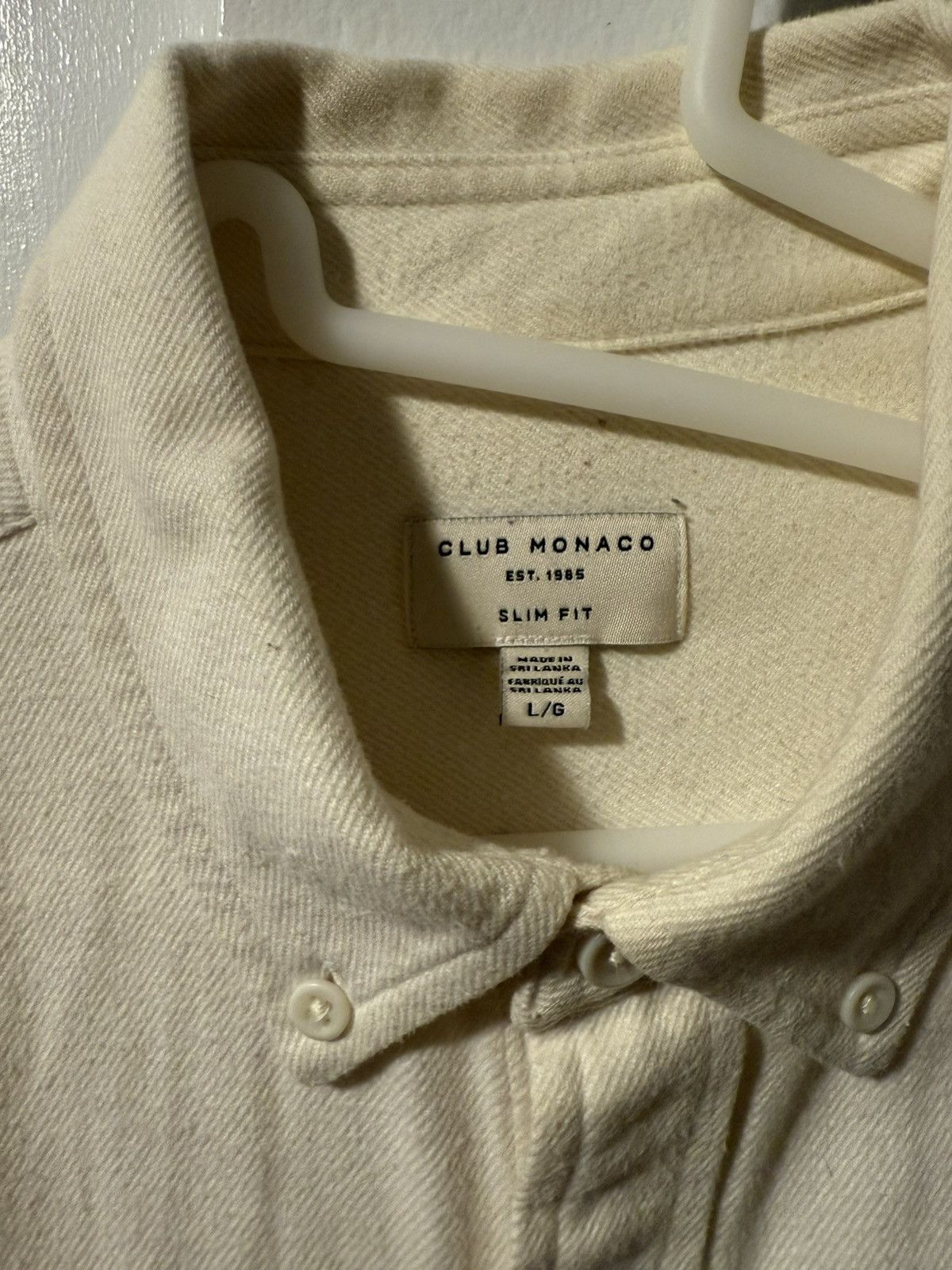 Club Monaco Cotton/wool twill button down Size US L / EU 52-54 / 3 - 2 Thumbnail