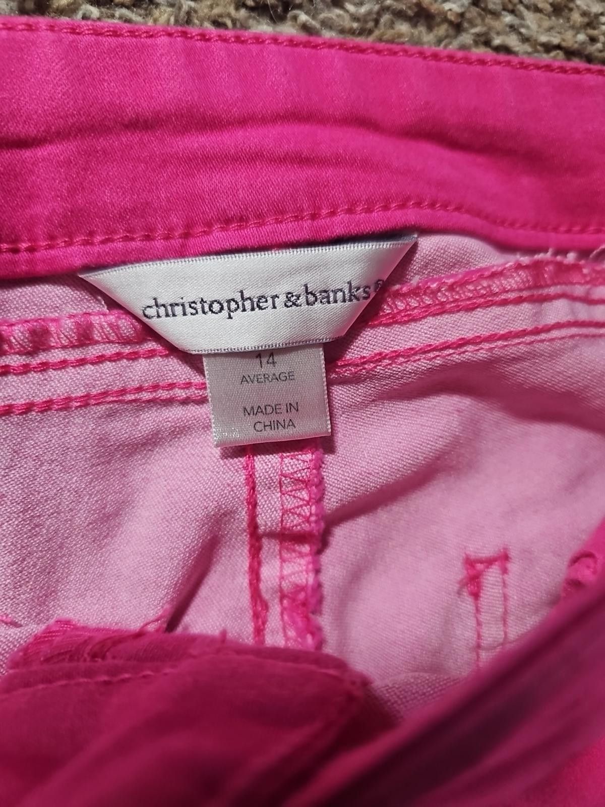 Other Christopher & Banks Sz 14 Pink Pants Size 36" / US 14 / IT 50 - 2 Thumbnail