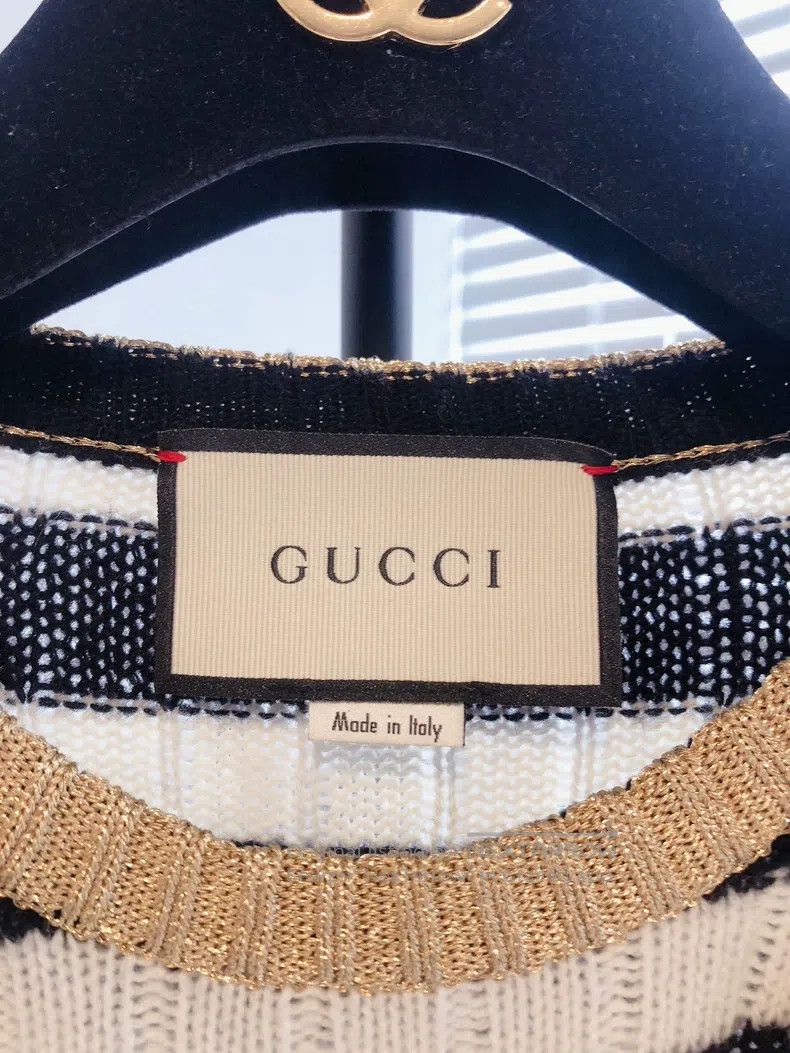 Gucci Gucci Floral embroidered horizontal striped sweater Size M / US 6-8 / IT 42-44 - 7 Thumbnail