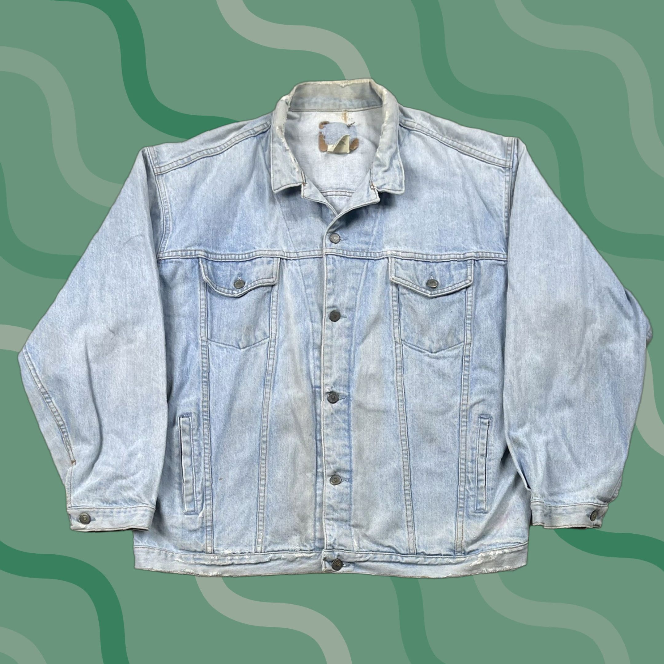 Gap VINTAGE Gap Denim Jeans Jacket Trucker Light Distressed Blue XL Mens American Classic 90s Jacket Denim/Coat Size US 36 / EU 52 - 1 Thumbnail