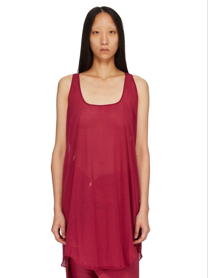 Rick Owens o1y0126 Tank Top in Garnet Size XS / US 0-2 / IT 36-38 - 1 Thumbnail