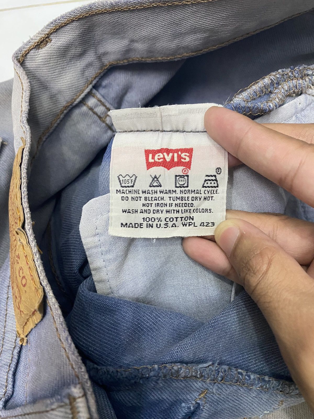 Levi's 🔥LEVIS 501 BLUE ACID WASH VINTAGE DISTRESSED DENIM JEANS Size US 30 / EU 46 - 8 Thumbnail
