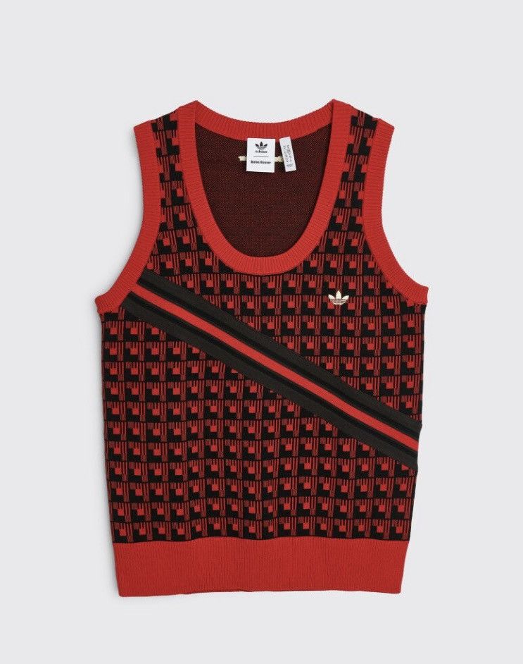 image of Wales Bonner X Adidas Originals Knit Vest Red /black, Men's (Size XL)