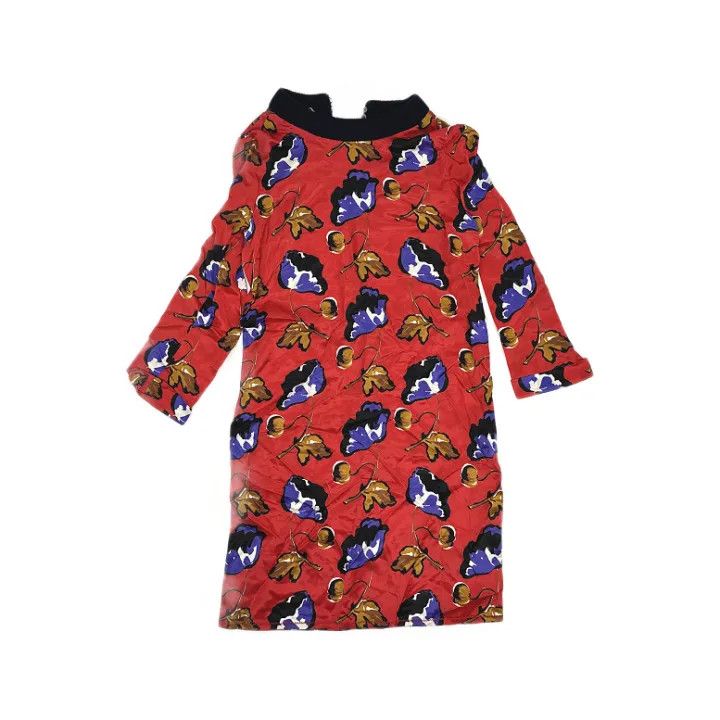 Miu Miu Floral Printed Long Sleeve Dress 0079