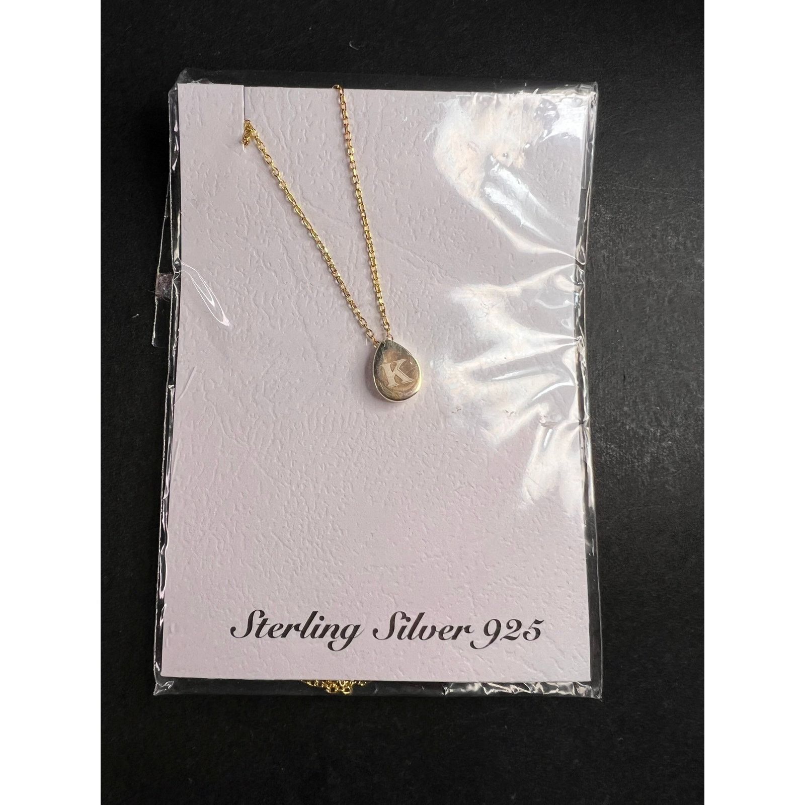 Other NEW sterling silver initial K pendant chain 16 inch necklace Size ONE SIZE - 2 Thumbnail