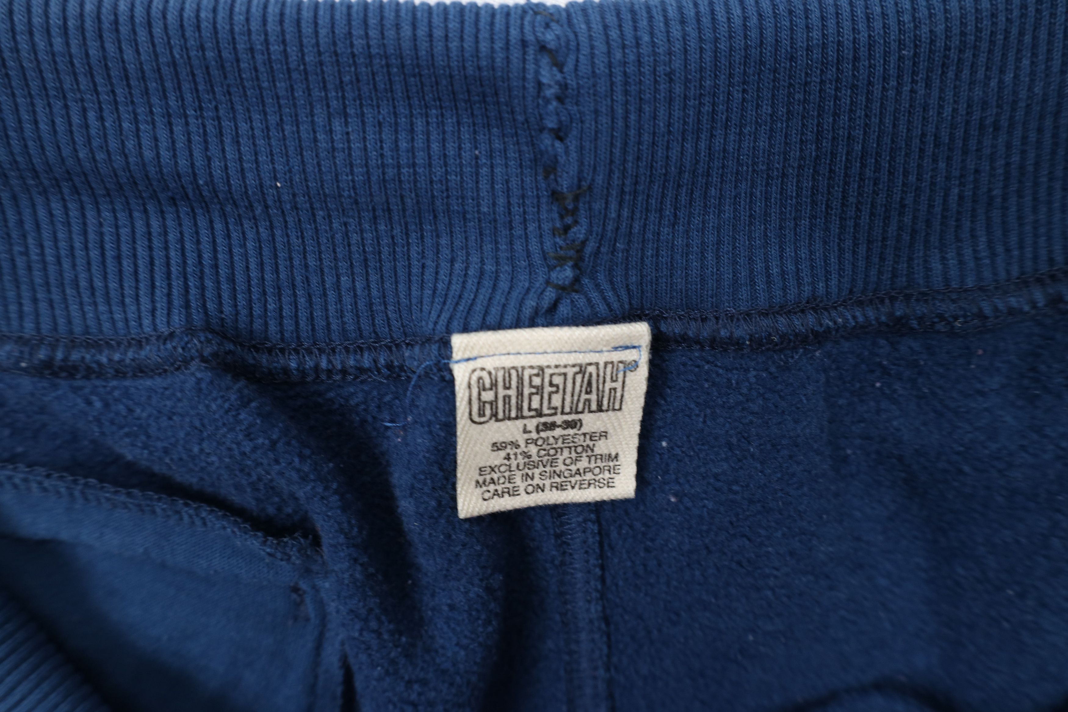 Vintage Vintage 90s Streetwear Blank Cuffed Sweatpants Joggers Blue Size US 36 / EU 52 - 5 Thumbnail
