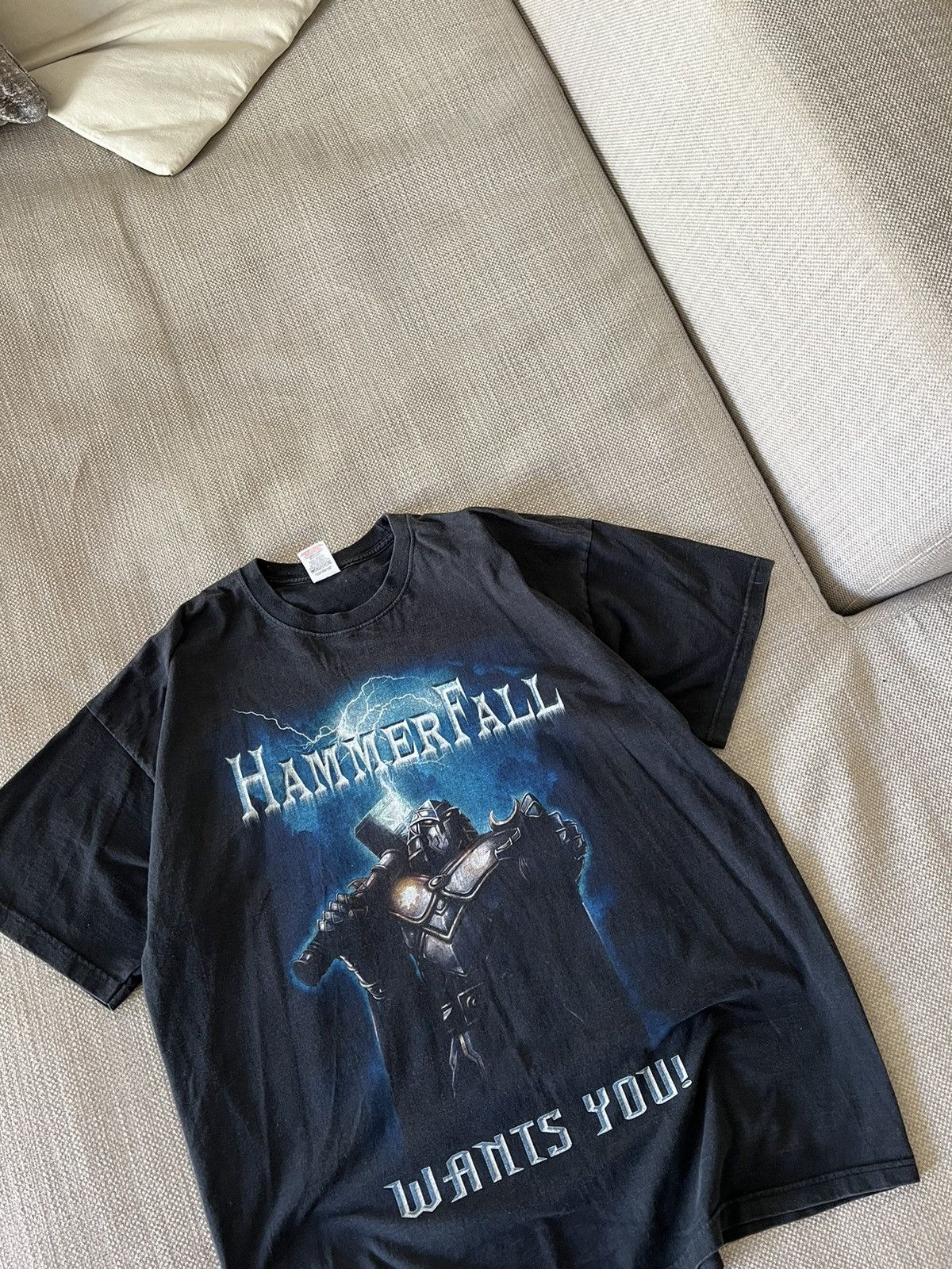 Band Tees × Vintage Vintage 💥 Hammer Fall Band Tee Size US XL / EU 56 / 4 - 6 Thumbnail