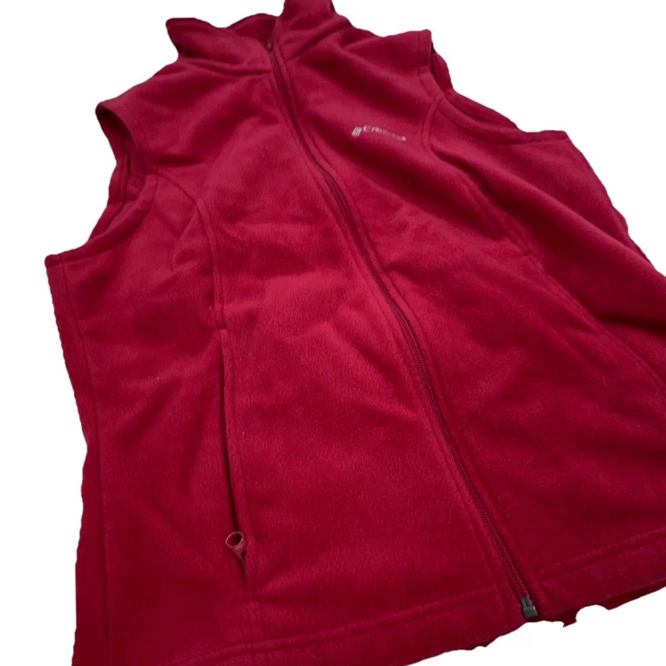 Layer 8 Columbia Vest Women Petite Pink Fleece Full Zip Jacket Layer Sleeveless Short VINTAGE? (but not vintage) Size M / US 6-8 / IT 42-44 - 3 Thumbnail
