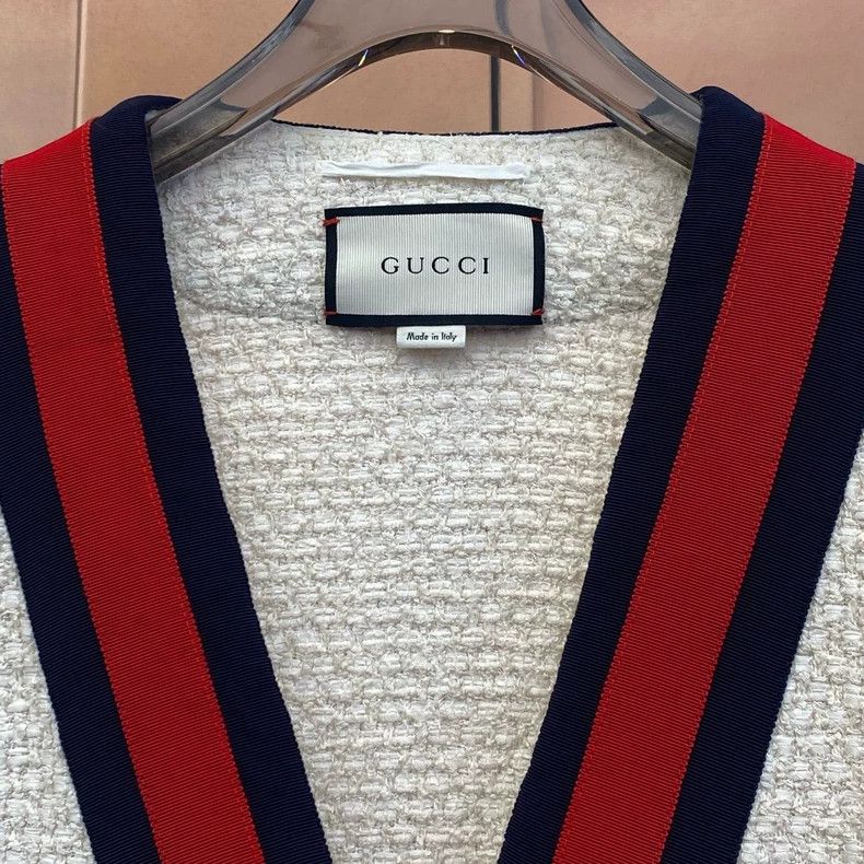 Gucci Gucci Popular tweed red and blue striped rhinestone buckle Size US XXS / EU 40 - 3 Thumbnail