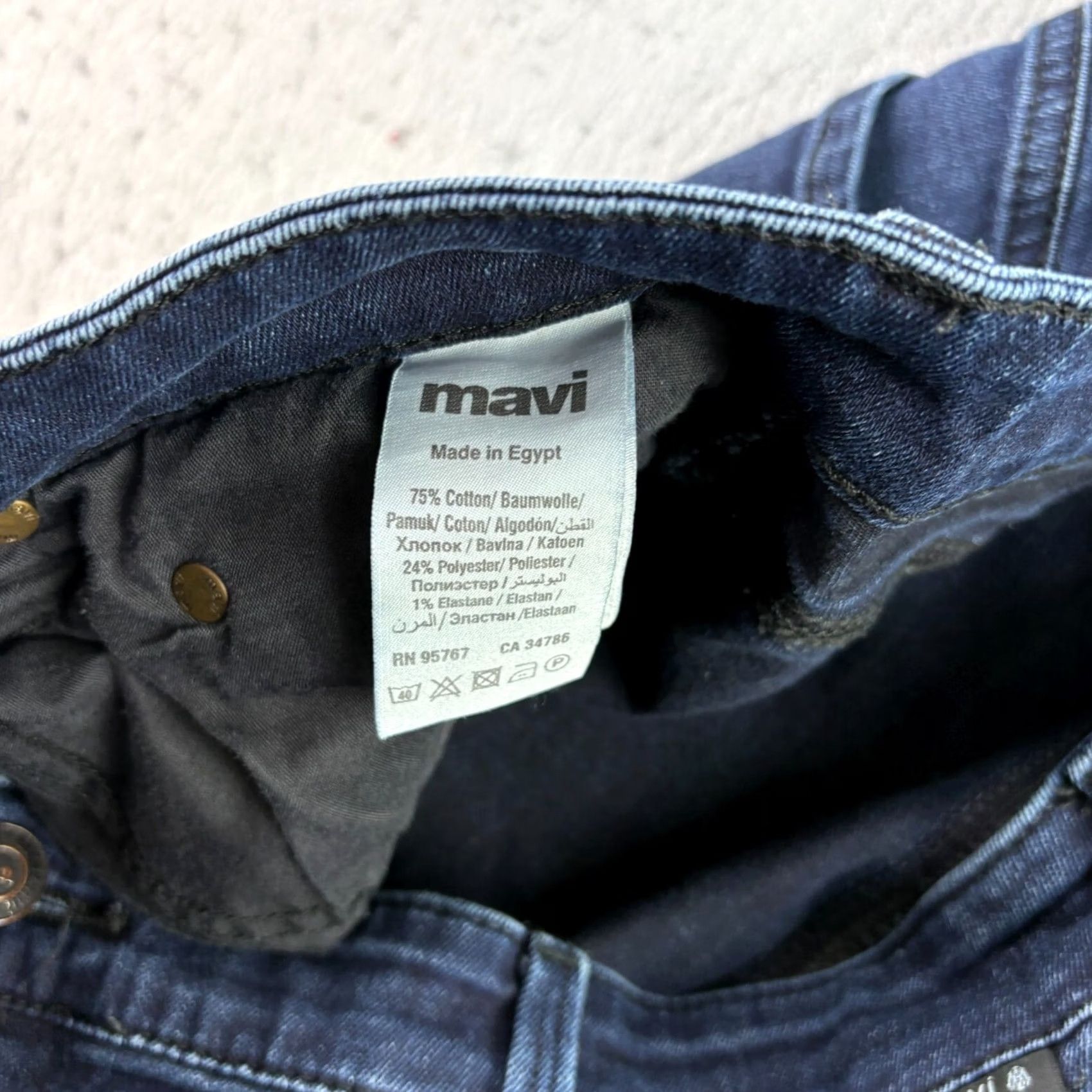 Vintage Mavi Jeans Slim Straight Denim Jeans 38x31 40x31 Blue Jake Dark Wash Stretch Mens Regular Old Navy? Size US 38 / EU 54 - 5 Thumbnail