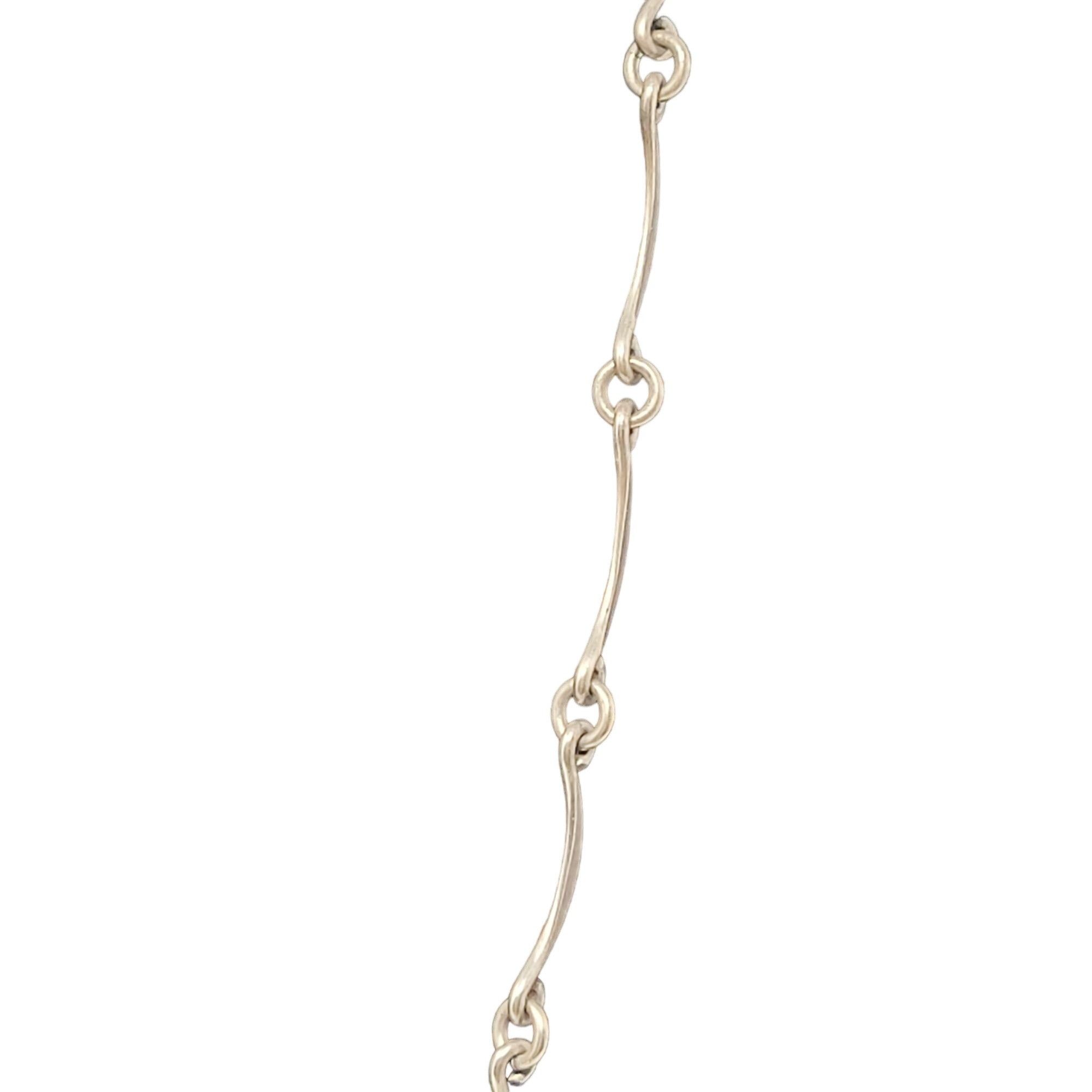 Sterling Silver Vtg Artisan Sterling Silver Delicate Wave Link Matinee Neckl Size ONE SIZE - 6 Thumbnail