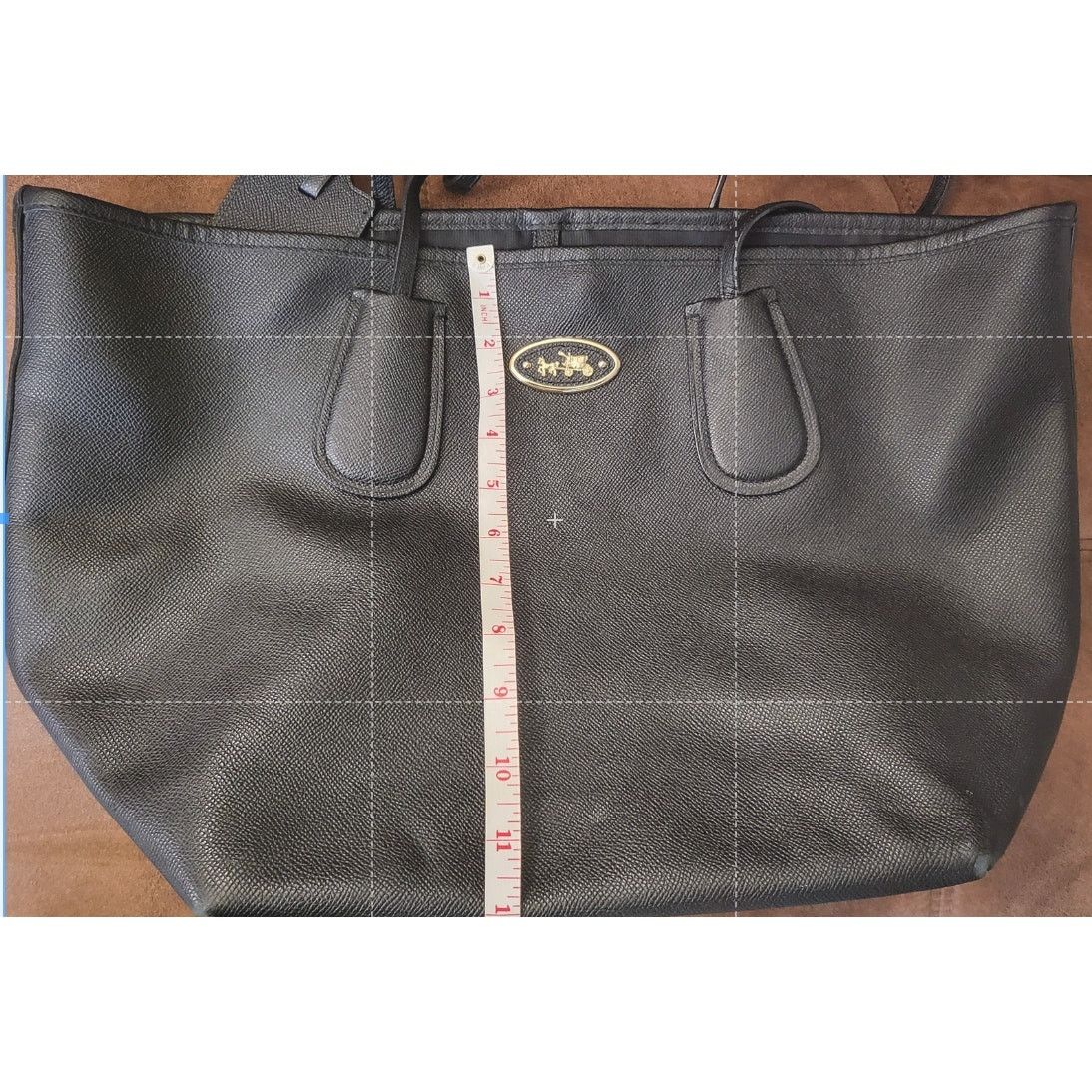 Coach Authenticated Black Leather Coach Tote F1473-33581 Shoulder Size ONE SIZE - 2 Thumbnail