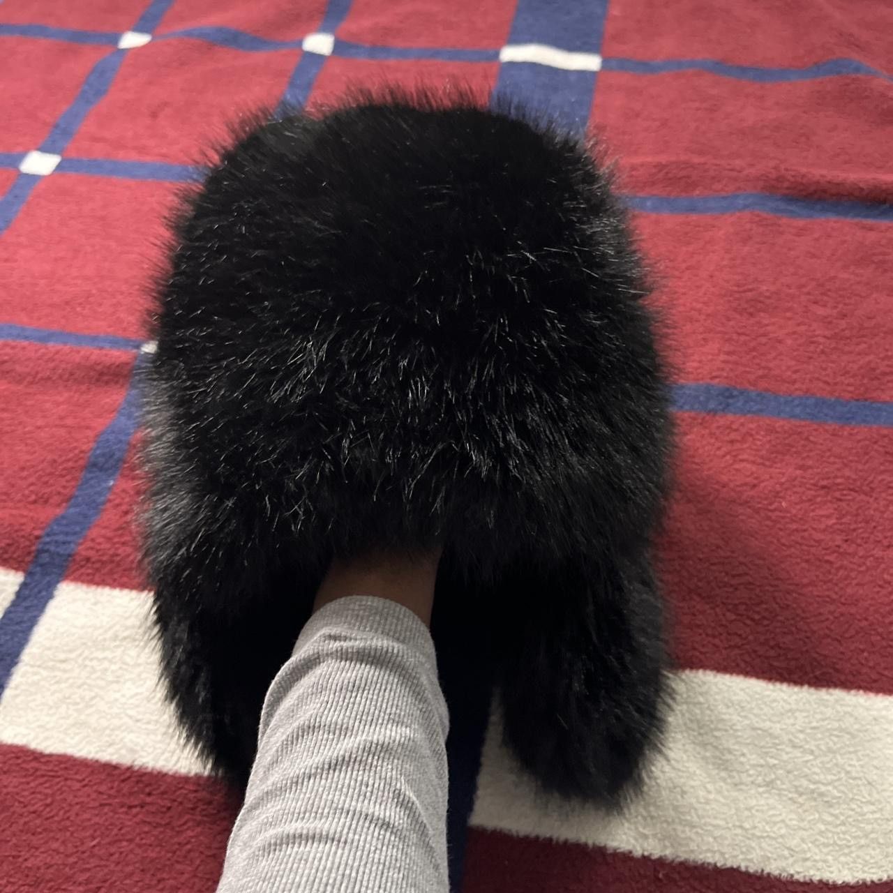 Vintage Havana Vintage Havana black faux fur trapper big chunky hat hairy Size ONE SIZE - 4 Thumbnail
