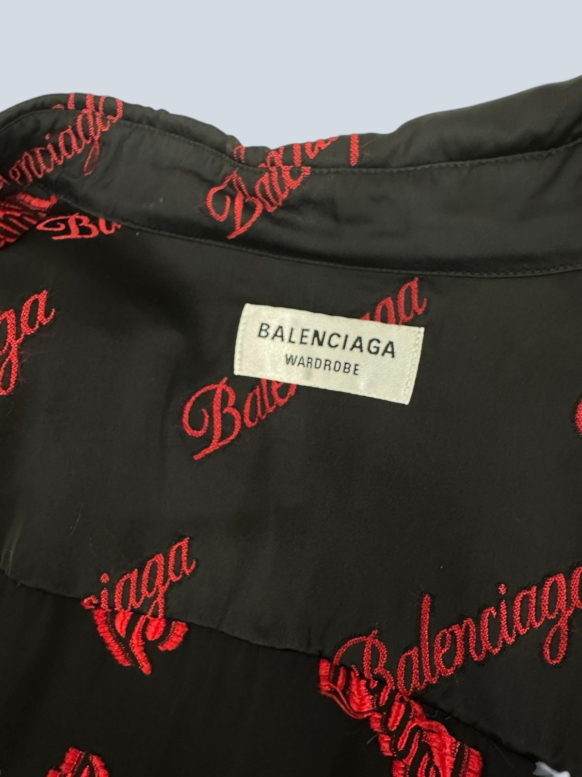 Balenciaga Balenciaga oversized shirt black with all-over logo, 36fr. Size XS / US 0-2 / IT 36-38 - 5 Thumbnail