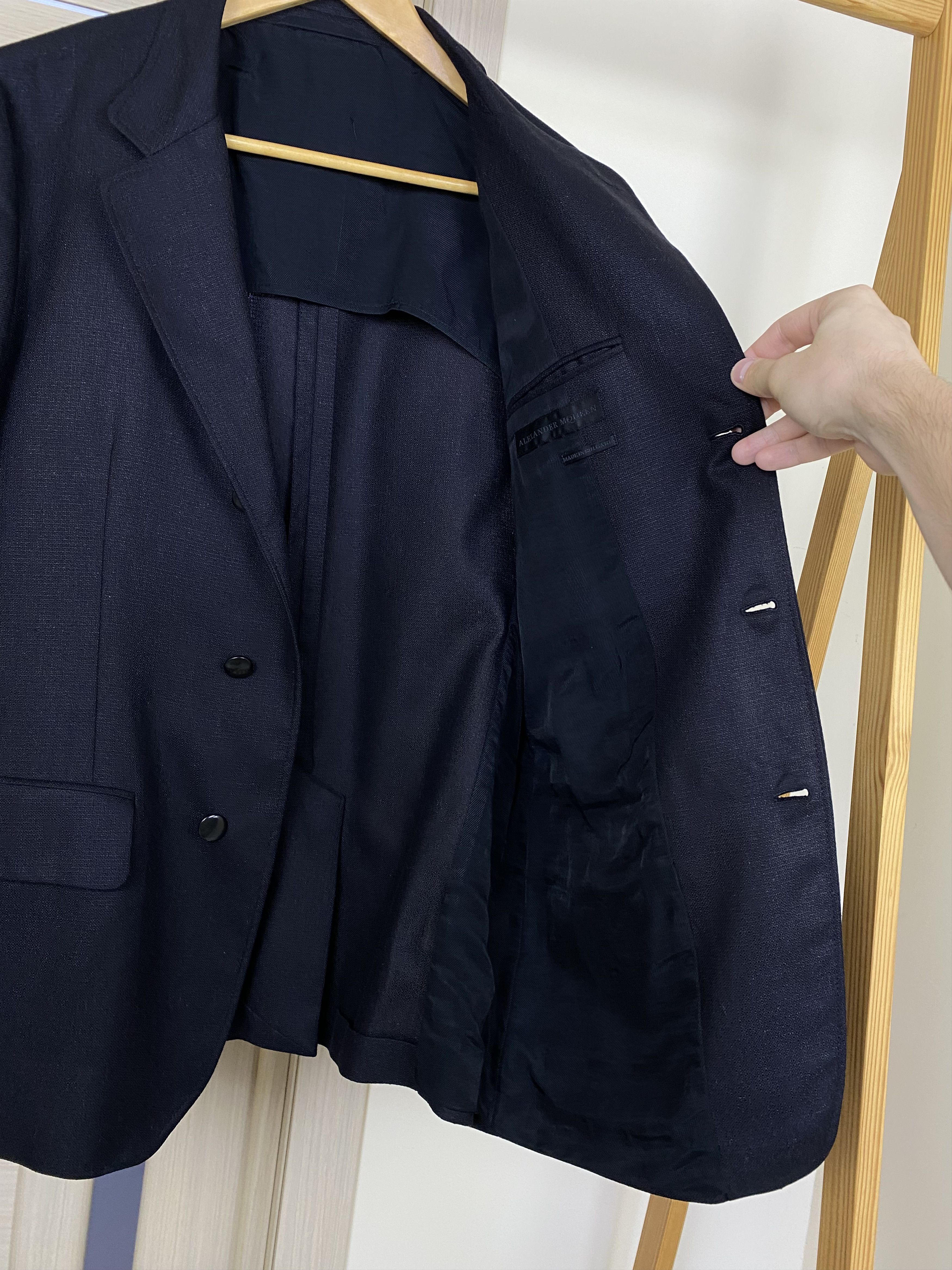 Alexander McQueen vintage Alexander Mcqueen unlined silk blazer jacket ss11 Size 50S - 7 Thumbnail