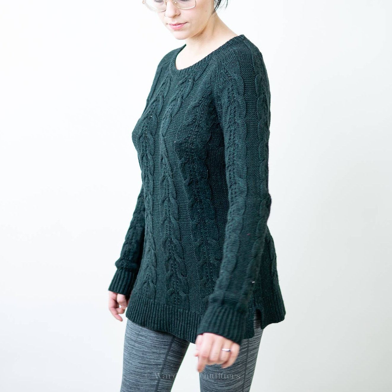 Loft LOFT Camel Hair Sage Green Cable Knit Sweater - M Size M / US 6-8 / IT 42-44 - 6 Thumbnail