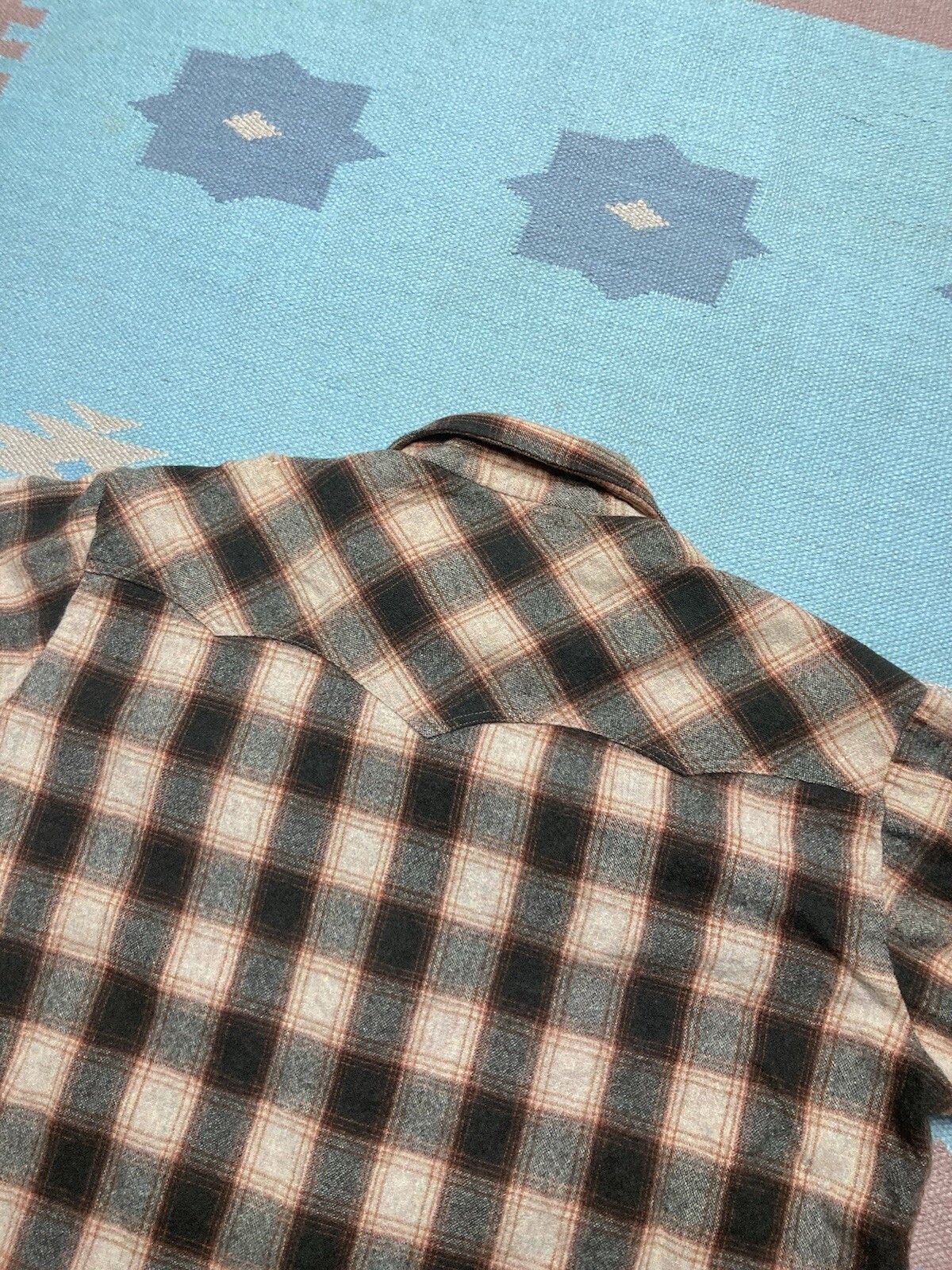 Vintage Vintage Kmart wool shirt jacket Pearl snap plaid western XL Size US XL / EU 56 / 4 - 8 Thumbnail