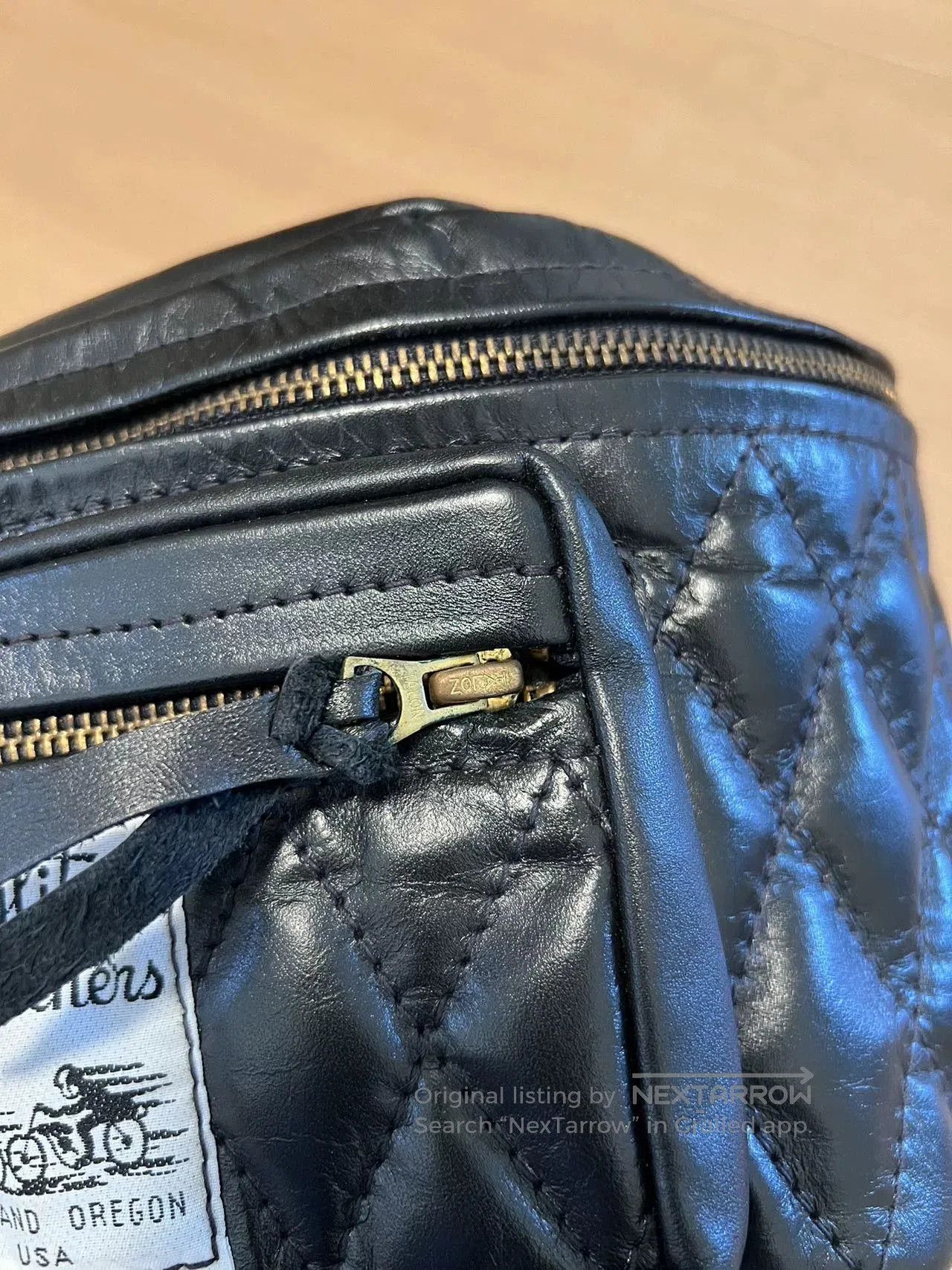 Japanese Brand Langlitz Waist Bag in Black Leather. Size ONE SIZE - 3 Thumbnail
