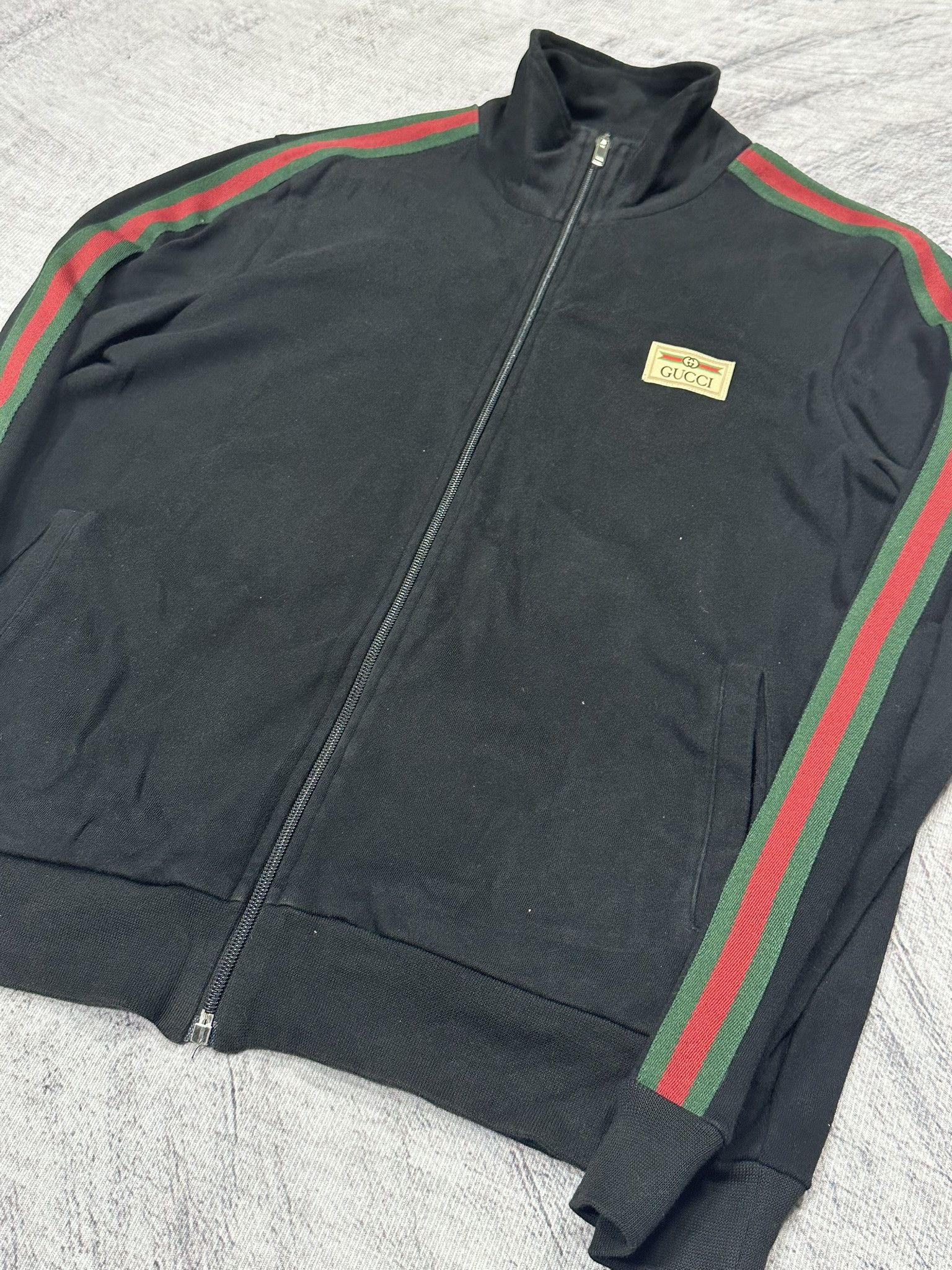 Gucci Gucci Sweatshirt Zipped Track Web Stripes Logo Black Size US L / EU 52-54 / 3 - 3 Thumbnail