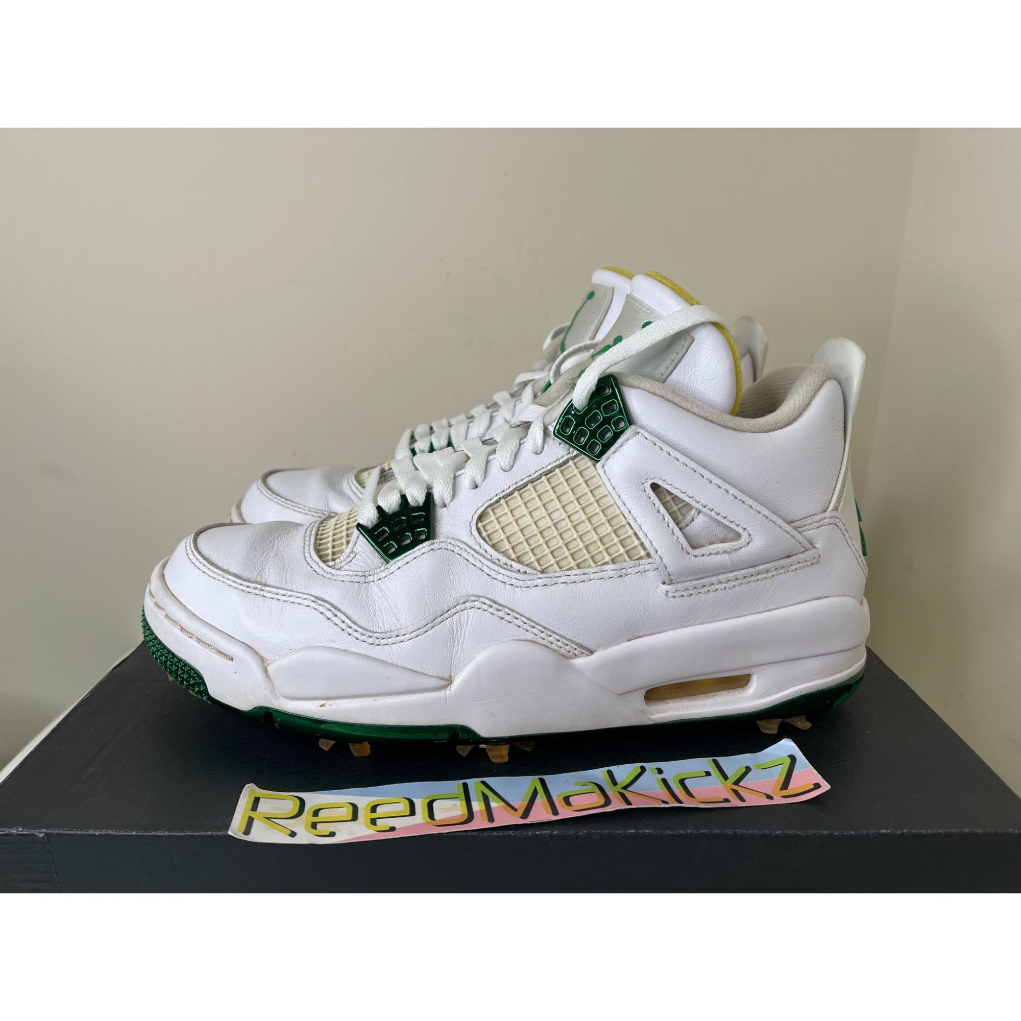Jordan Brand Jordan 4 IV NRG Golf White Green The Masters PRE OWNED Size US 7 / EU 40 - 1 Thumbnail