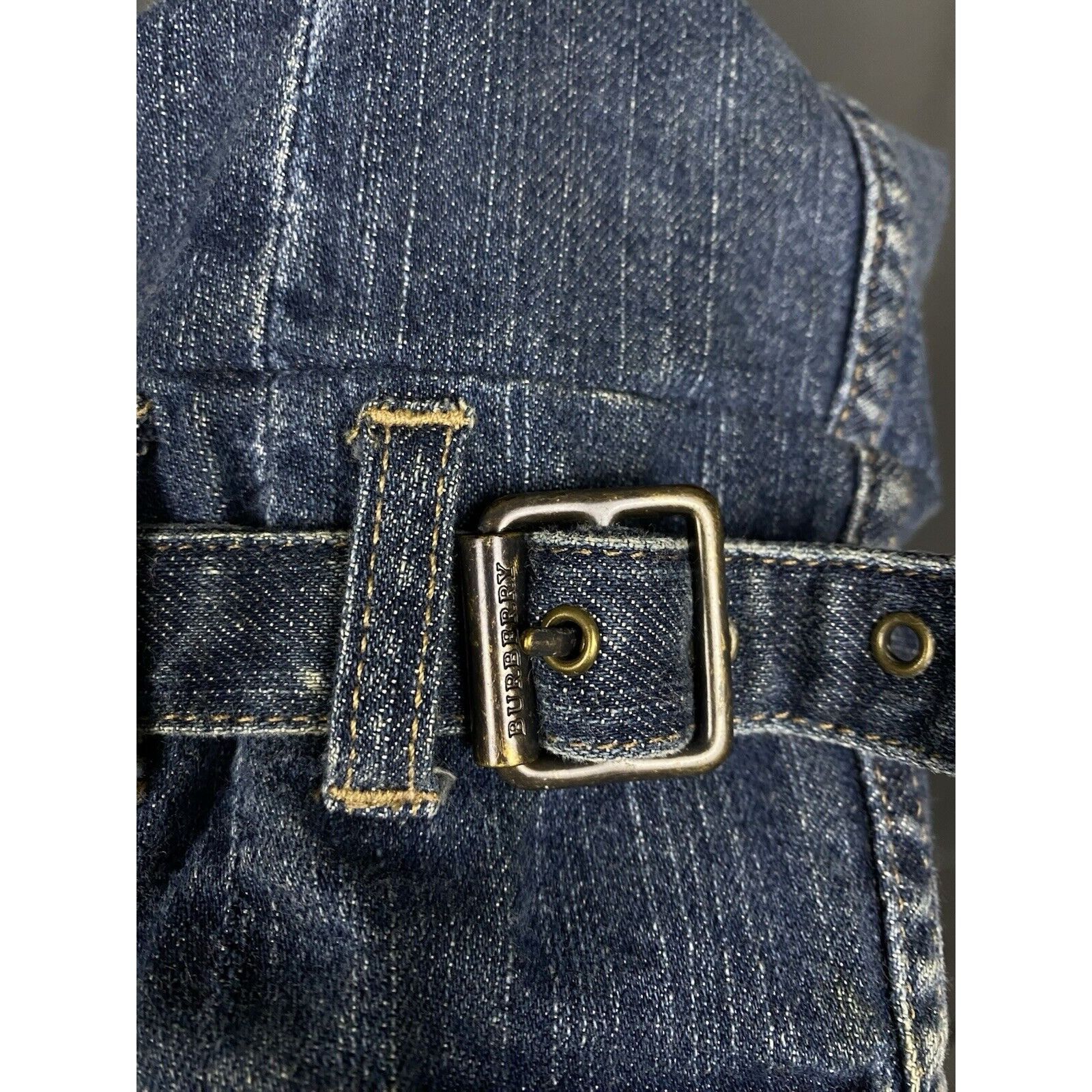 Burberry Burberry Nova Check Women's Blue Denim Biker Jeans Jacket Si Size L / US 10 / IT 46 - 10 Thumbnail