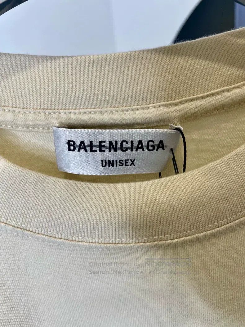 Balenciaga Balenciaga Embroidered LOGO Letter Loose Round Neck Short Size US S / EU 44-46 / 1 - 2 Thumbnail