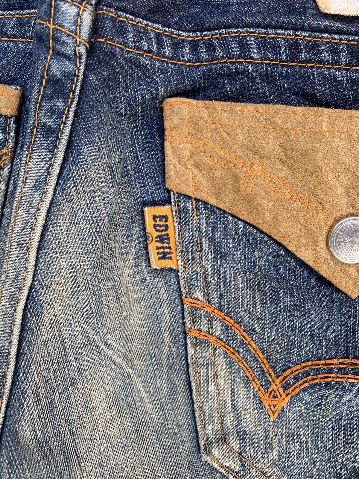 Cowboy Equipment × Edwin × Japanese Brand Edwin Claws Mark Design Flare Distressed Western Cowboycore Size US 32 / EU 48 - 17 Thumbnail