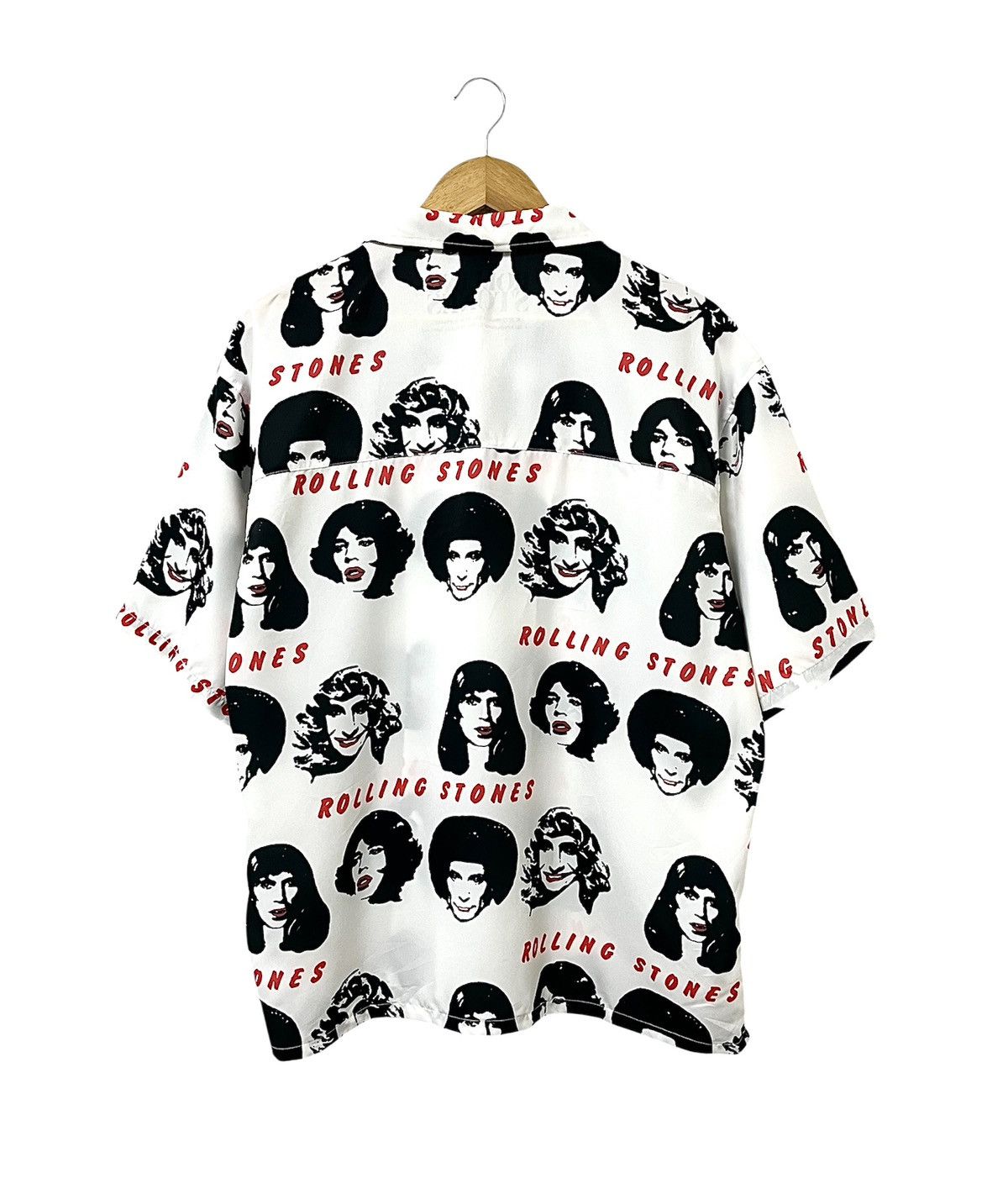 Band Tees THE ROLLING STONES ALL OVER PRINT OPEN COLLAR ALOHA SHIRT Size US XL / EU 56 / 4 - 8 Thumbnail