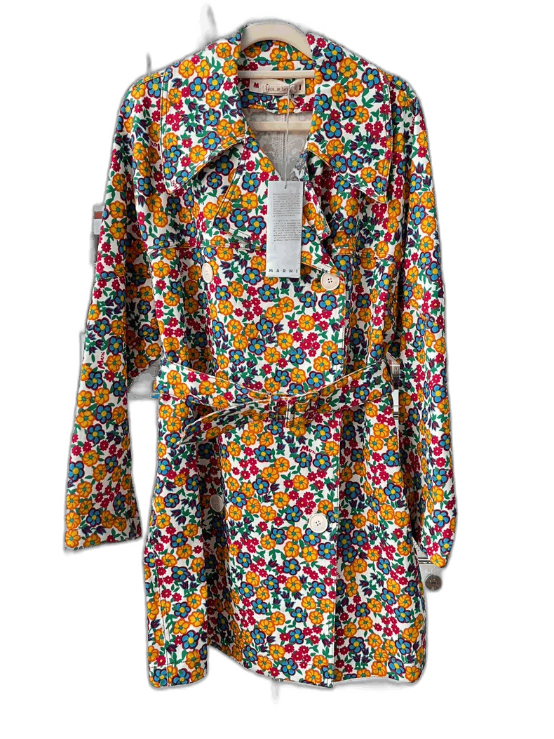 Marni Marni Colorful Floral Print Trench Jacket-yf Size US M / EU 48-50 / 2 - 1 Thumbnail
