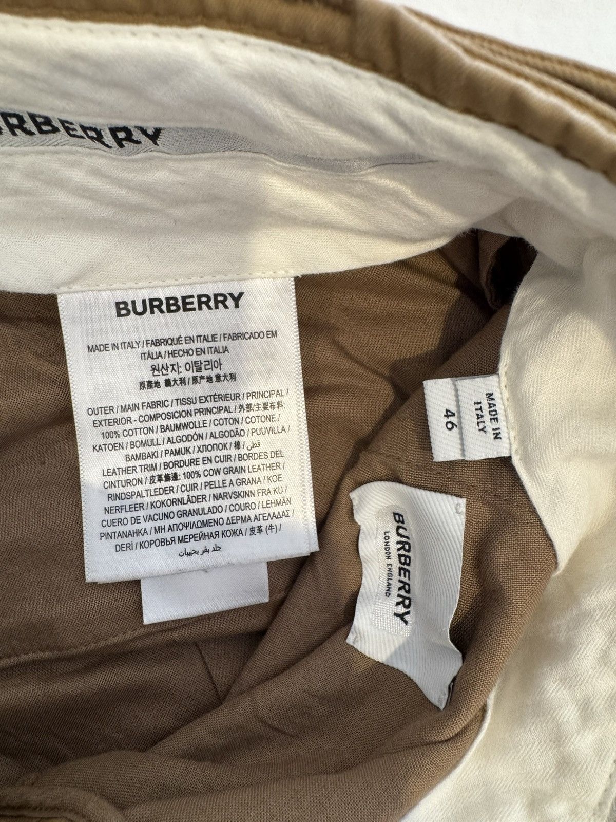 Burberry Burberry Tan Brown Belted Trousers Size US 30 / EU 46 - 6 Thumbnail
