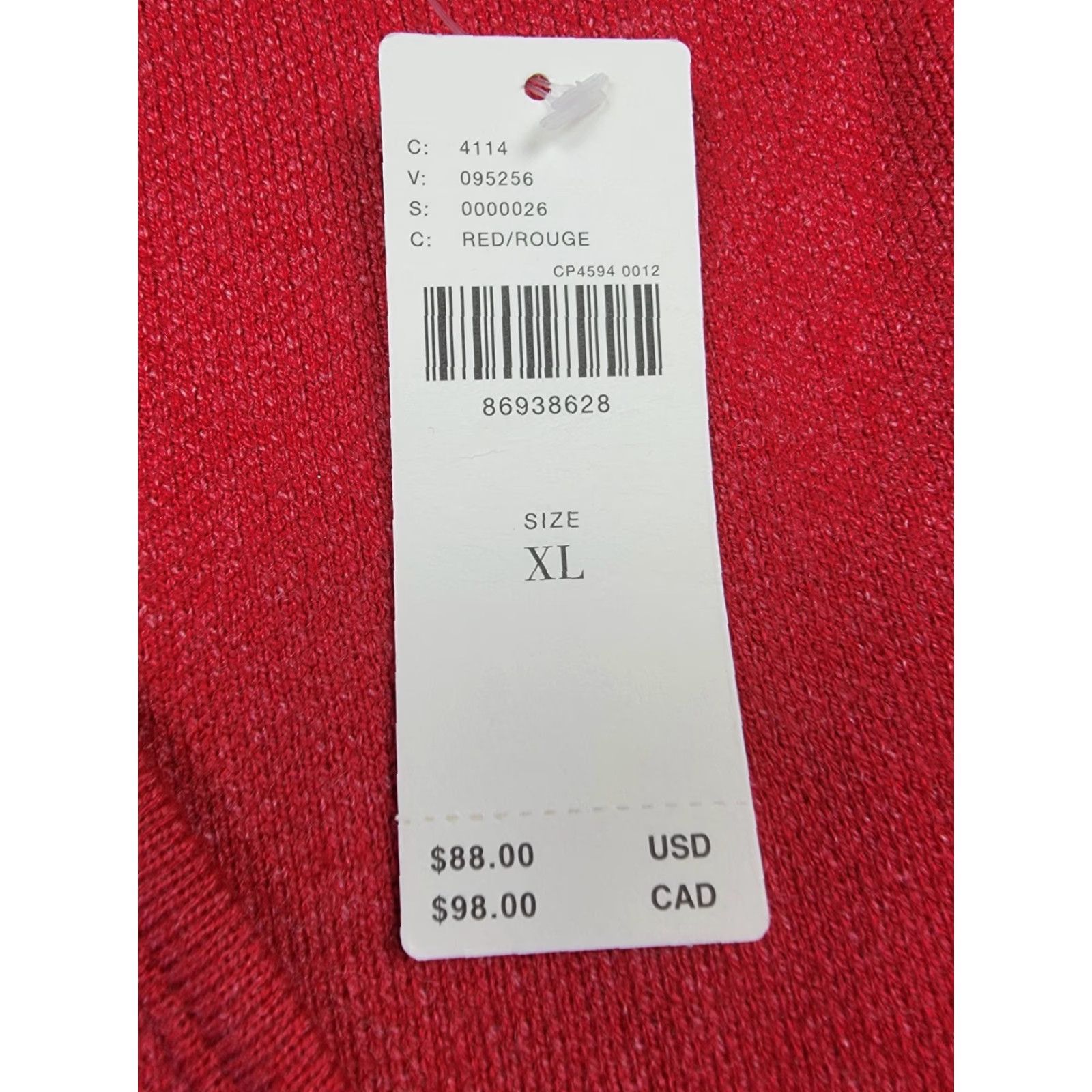 Vintage Maeve Vest Womens XL Red Knit Button Close NWT Adjustable? No Size XL / US 12-14 / IT 48-50 - 3 Thumbnail