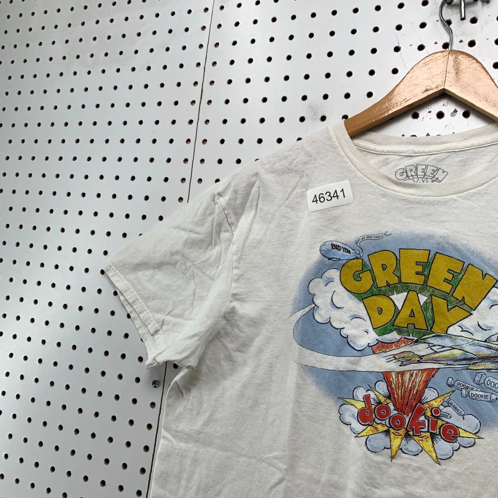 Vintage Green Day Dookie Shirt Mens L White Band Music Tee Shirt Airplane Size US L / EU 52-54 / 3 - 6 Thumbnail