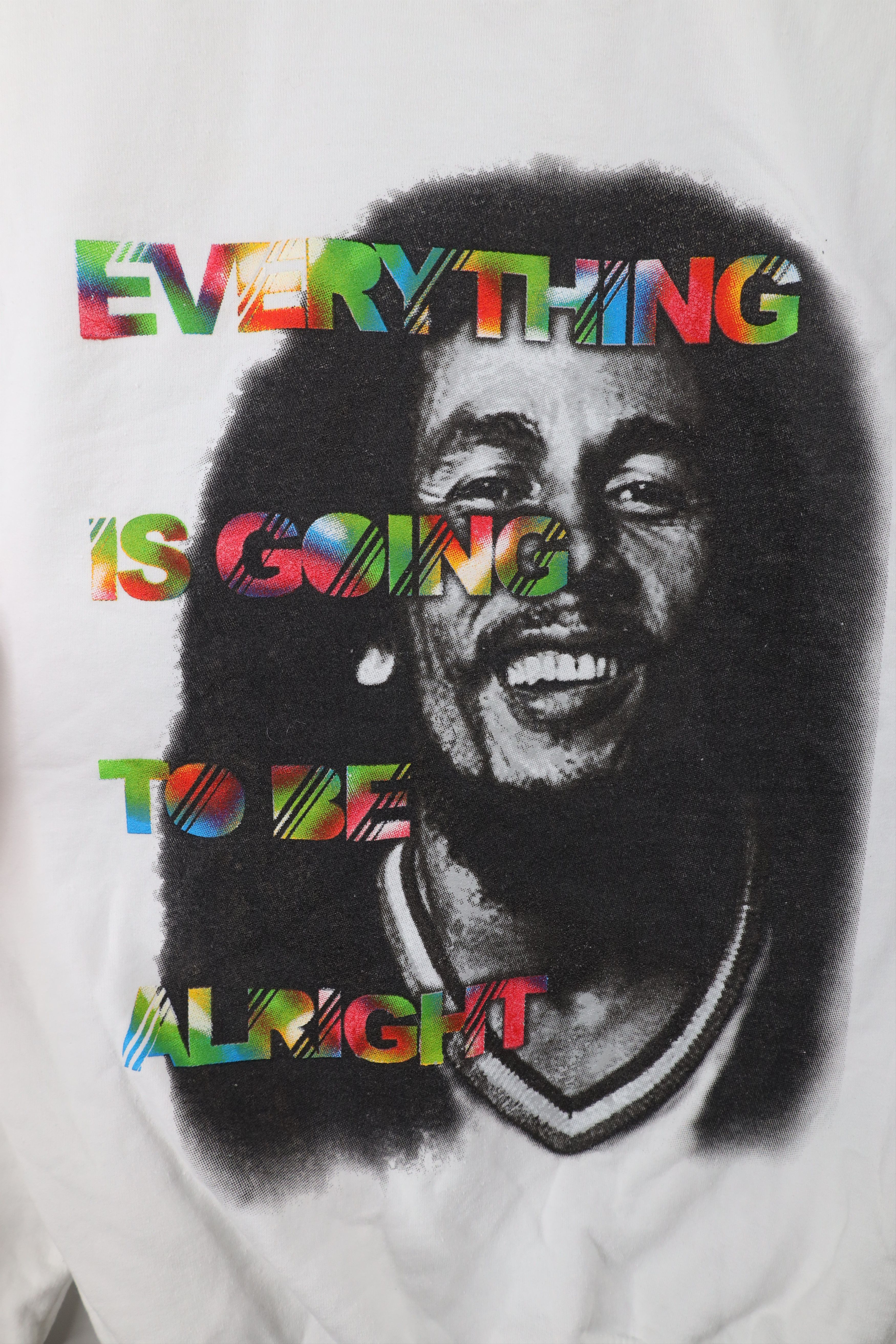 Vintage Vintage 90s Y2K Is Going to Be Alright Bob Marley Sweatshirt Size US XL / EU 56 / 4 - 4 Thumbnail