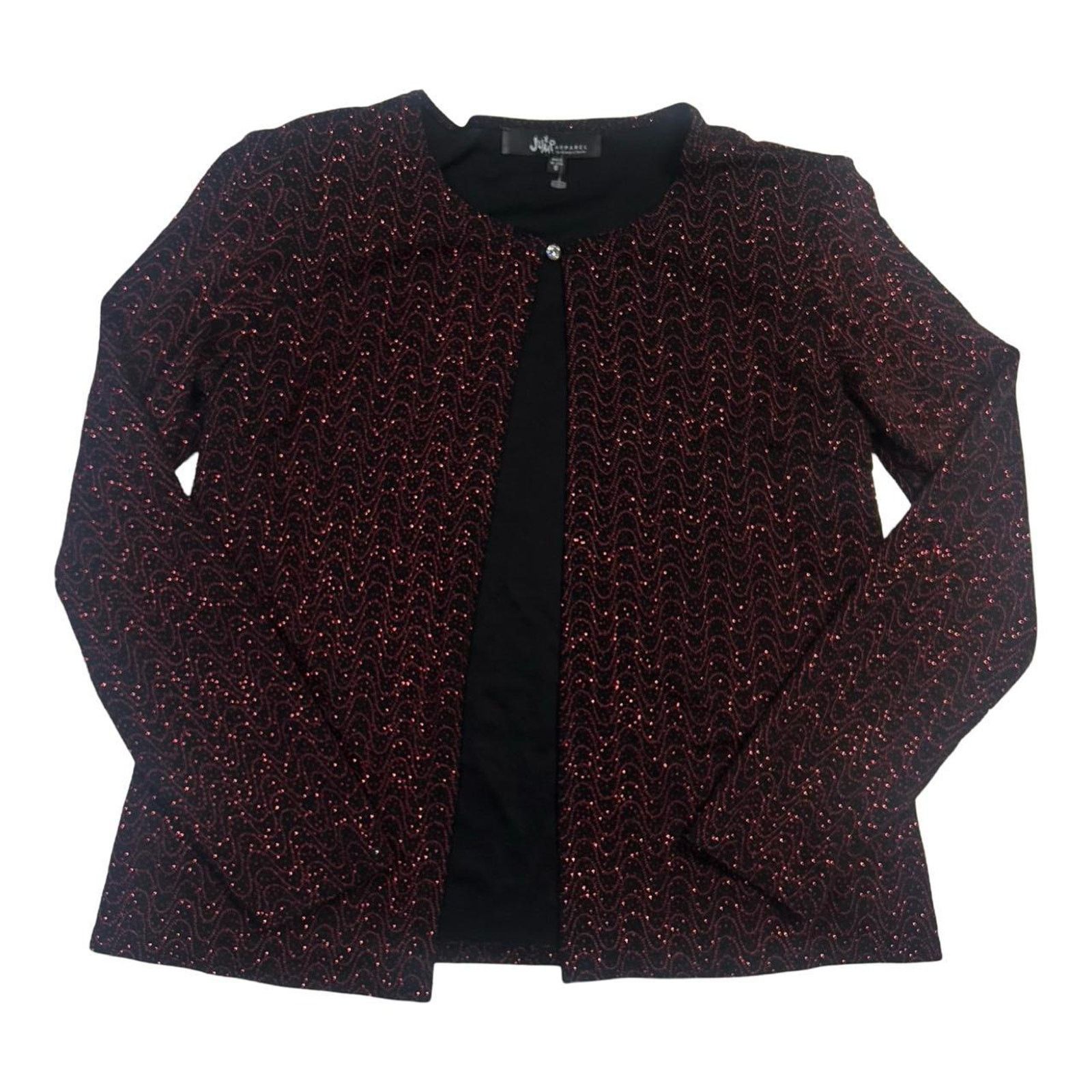 Other Vintage top and cardigan set red black sparkly jump sz S Size S / US 4 / IT 40 - 4 Thumbnail