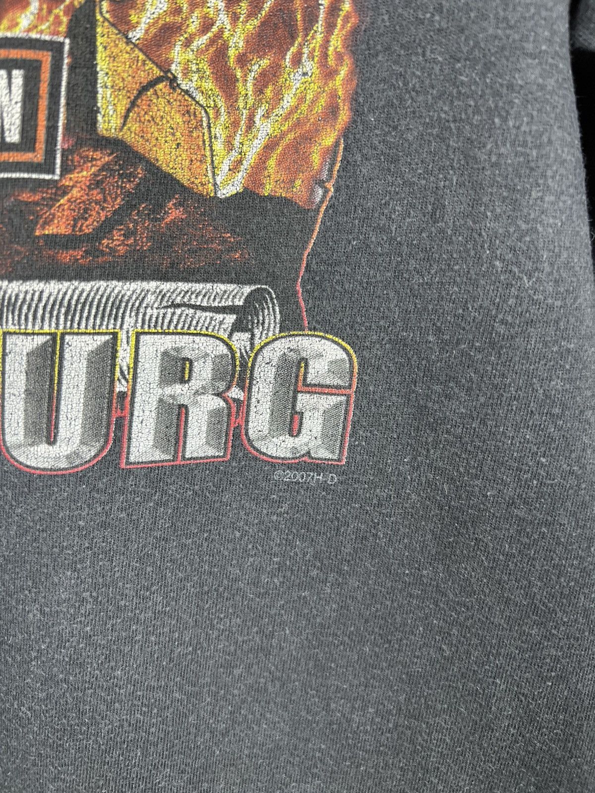 Harley Davidson Vintage Harley-Davidson y2k 2007 skull flames fire tee print Size US XL / EU 56 / 4 - 12 Thumbnail