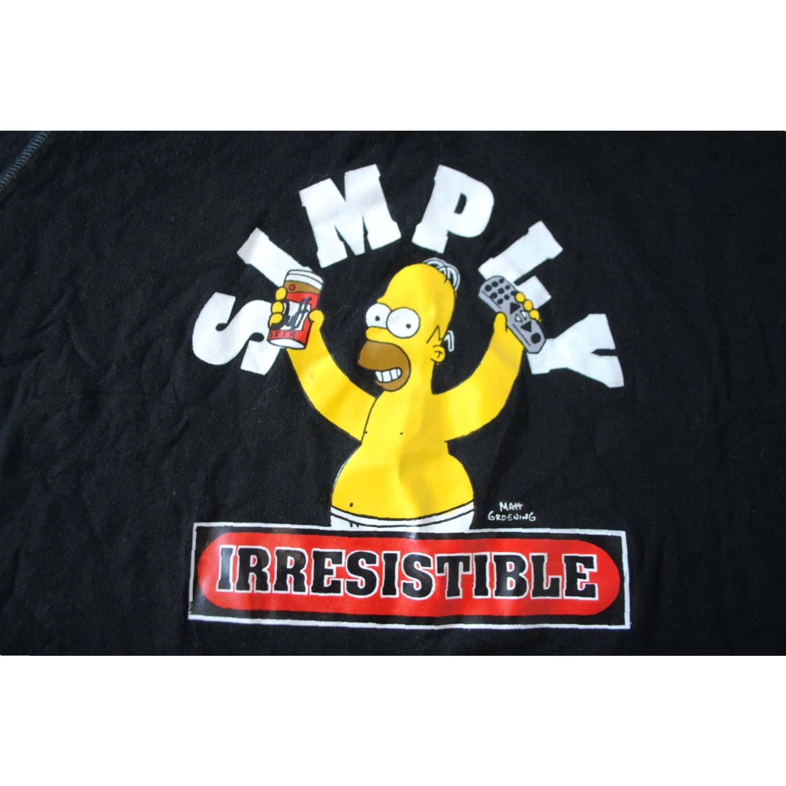 Vintage CARTOON NETWORK X THE SIMPSONS VINTAGE 2004 HOMER BEER T-SHIRT BLACK XL Y2K T-SHIRT Size US XL / EU 56 / 4 - 4 Thumbnail