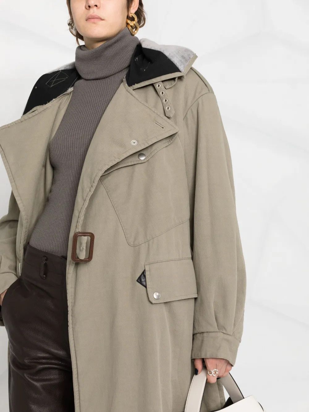 Maison Margiela o1y0625 Trench Coat in Sage Green Size XS / US 0-2 / IT 36-38 - 2 Thumbnail