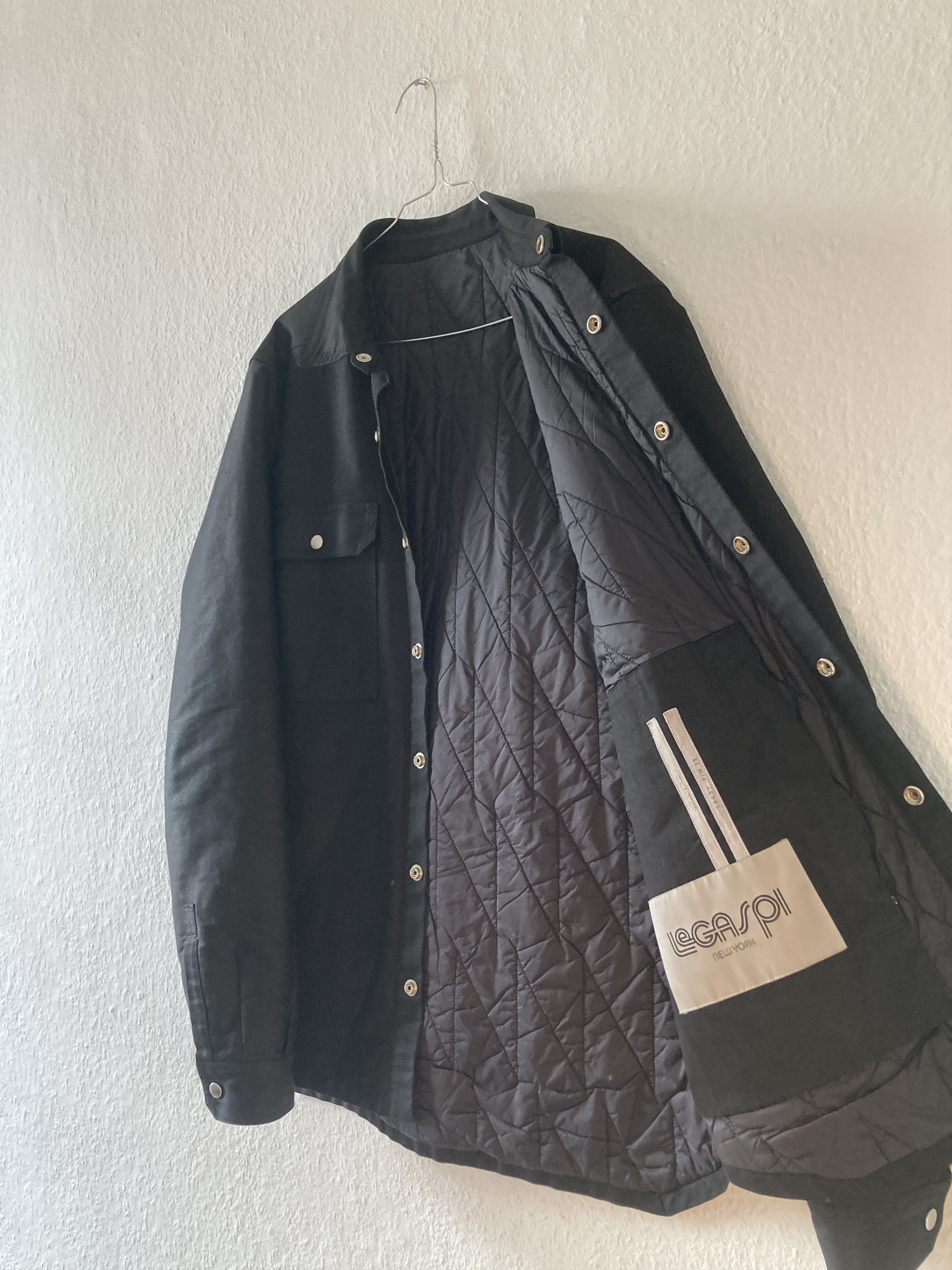 Rick Owens F/W 19 “LARRY” Cashmere & Silk Lined Shirt Jacket Rick Owens Size US L / EU 52-54 / 3 - 14 Thumbnail