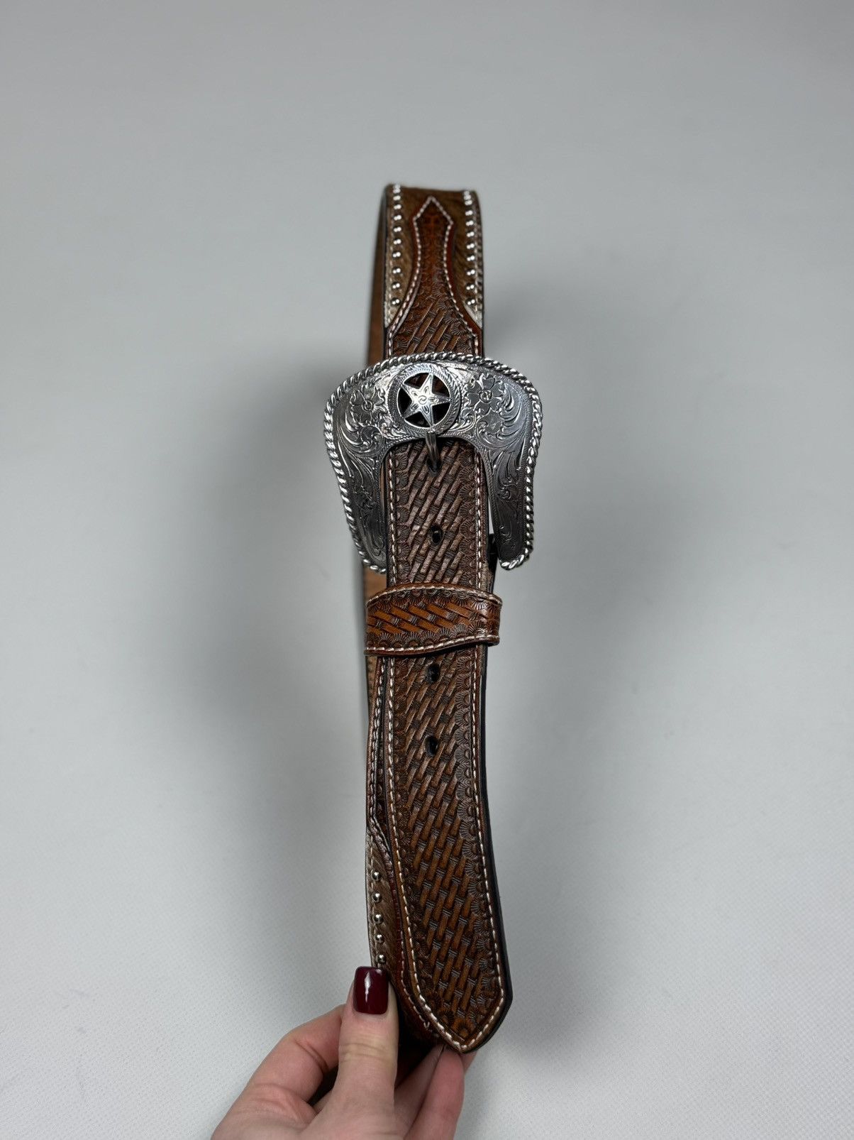 Nocona Nocona Vintage Western Leather Belt Size ONE SIZE - 10 Thumbnail