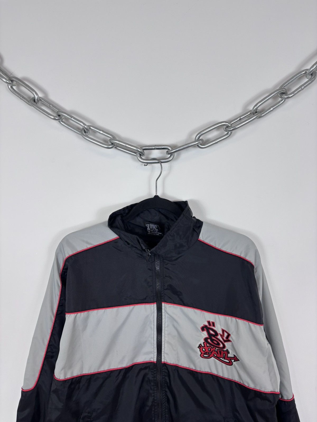 Other Vintage USA Design Y2K Big Logo Black/Grey Hype Track Jacket Size US S / EU 44-46 / 1 - 4 Thumbnail