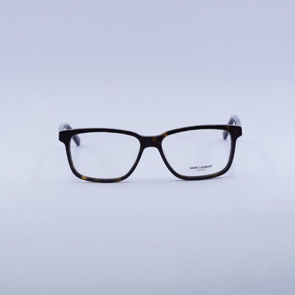 Saint Laurent Paris Saint Laurent SL458/F 002 Eyeglasses Dark Havana 55mm Size ONE SIZE - 2 Thumbnail