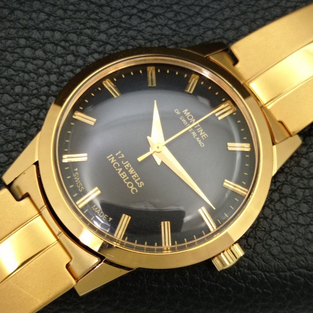 Other VINTAGE MONTINE HAND-WINDING SWISS MENS WATCH a444175 Size 38 - 6 Thumbnail