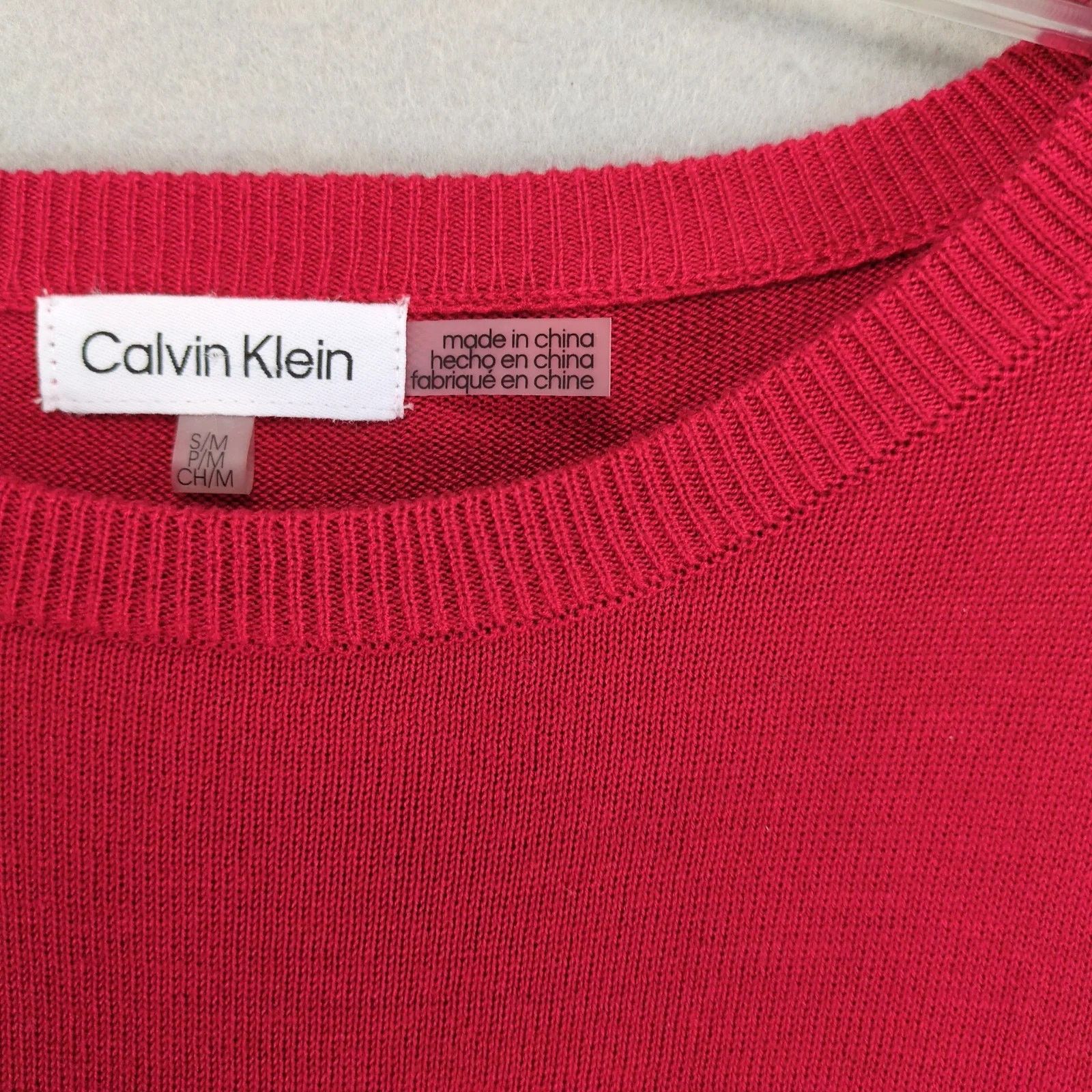 Calvin Klein Calvin Klein Red & Black Soft Knit Poncho Sweater Womens S/M Size M / US 6-8 / IT 42-44 - 6 Thumbnail