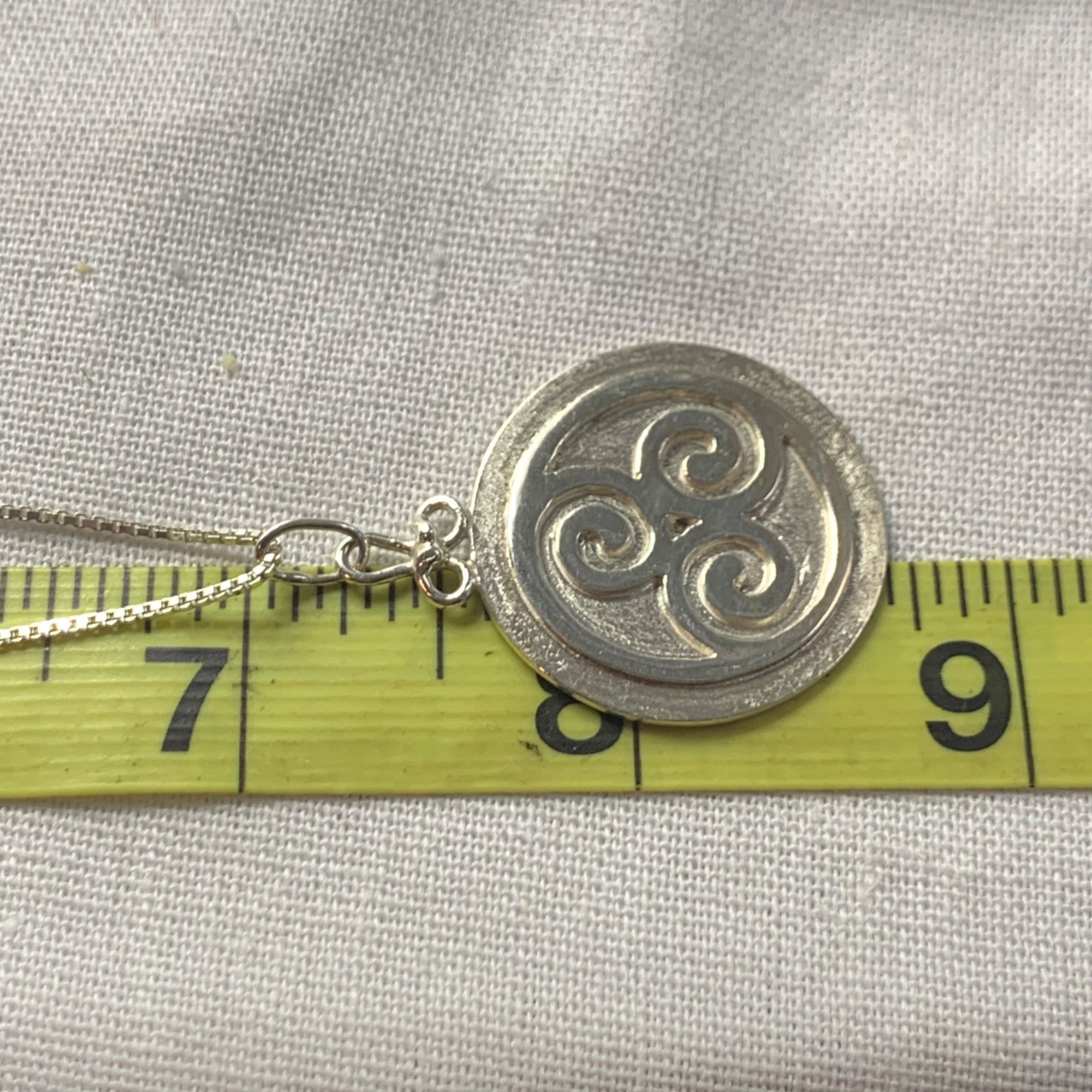Other Sterling Silver 925 Handmade Triskele Spiral Circle Pendant Size ONE SIZE - 9 Thumbnail